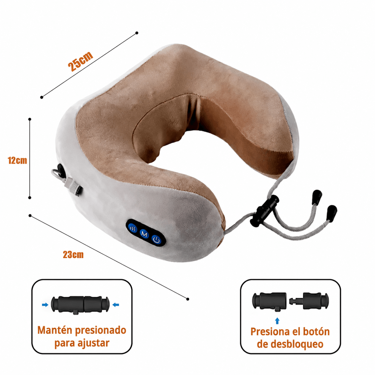 Almohada Ergonómica de Cuello con Masajeador Eléctrico — imagen 2