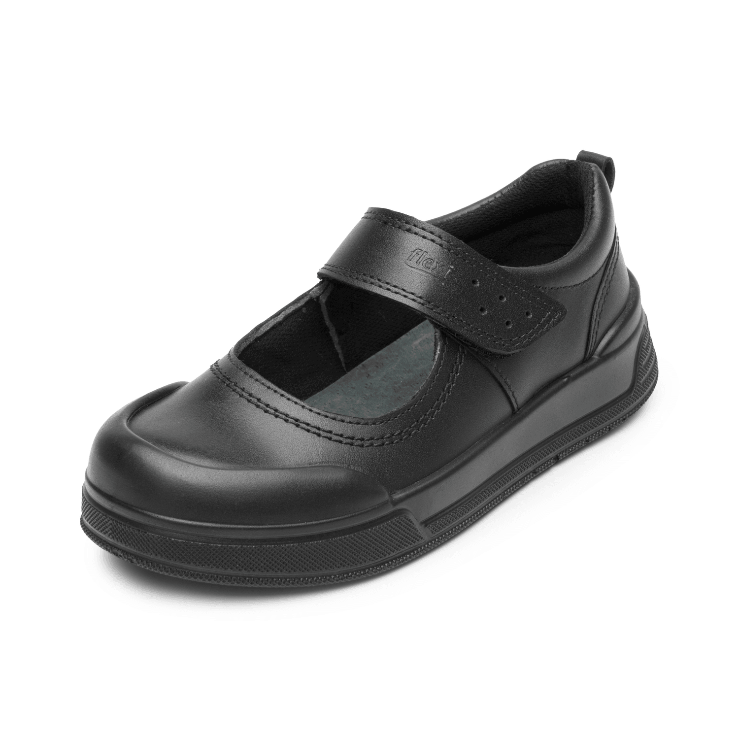 Zapato Flexi Niña Negro Escolar Cinta Adhesiva Cómodo Infantil T17-22 — imagen 4