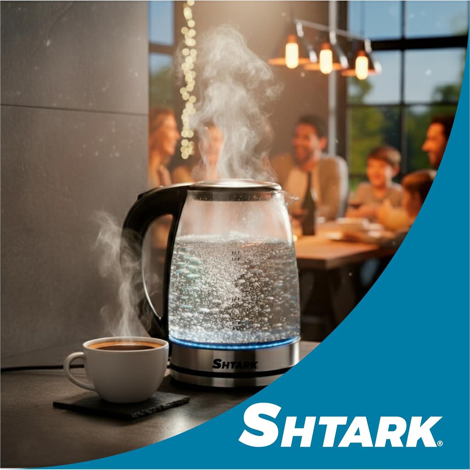Hervidor Eléctrico de Vidrio Shtark 2 L con Luz LED Azul 1000 W — imagen 6