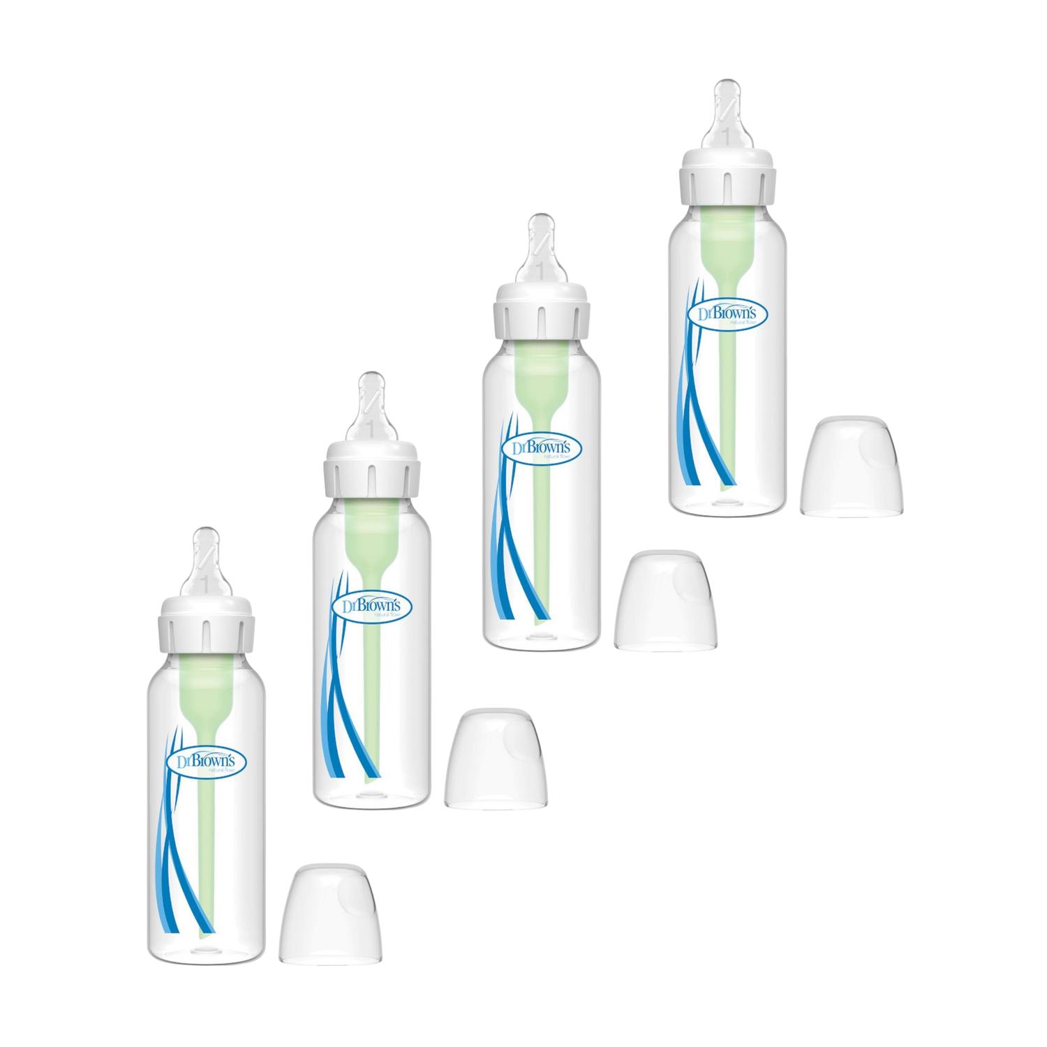 Dr. Brown's Sb8001-web 4 Biberones 250 Ml Color Transparente Con Azul — imagen 1