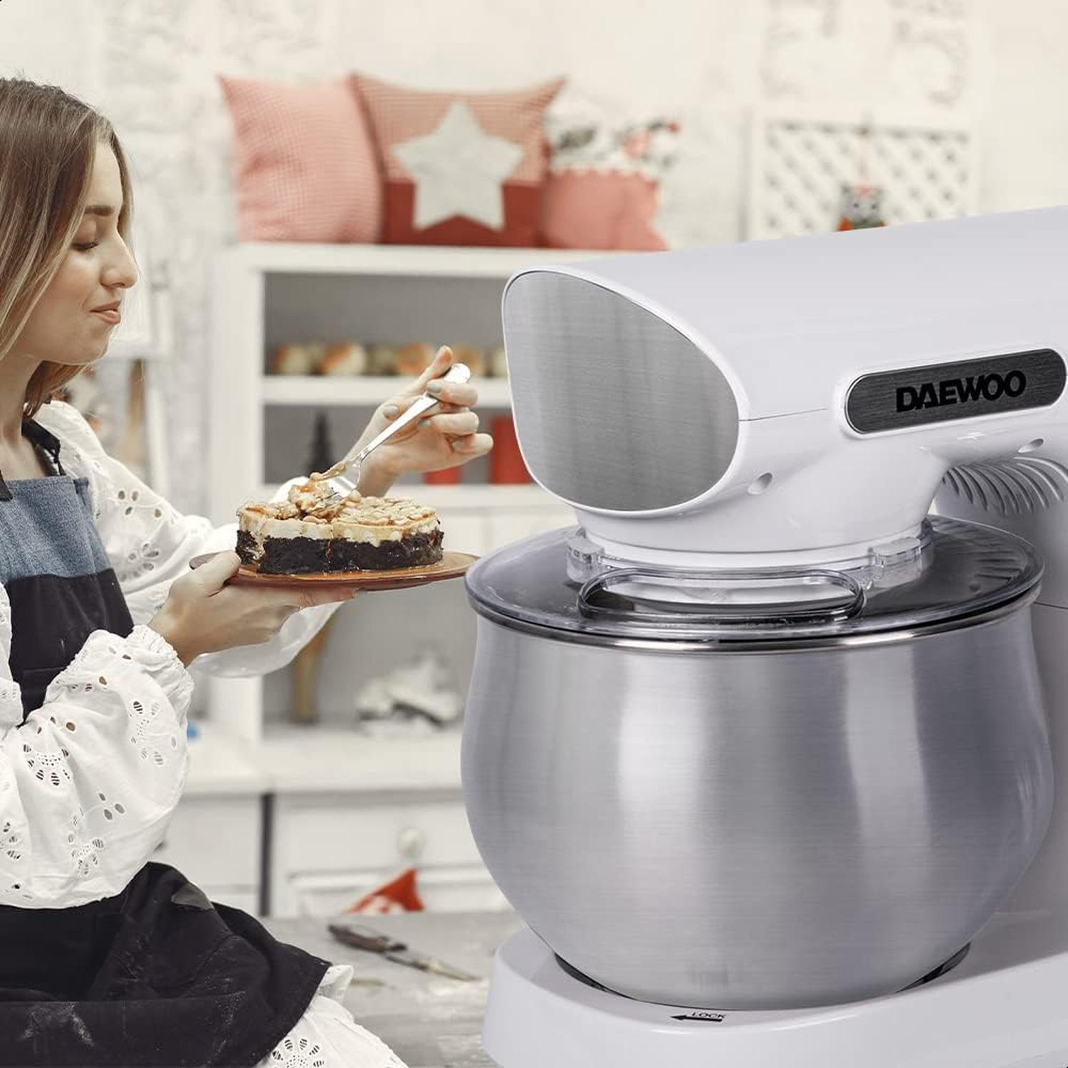 Batidora de Pedestal Daewoo 4L 6 Velocidades Blanca — imagen 9