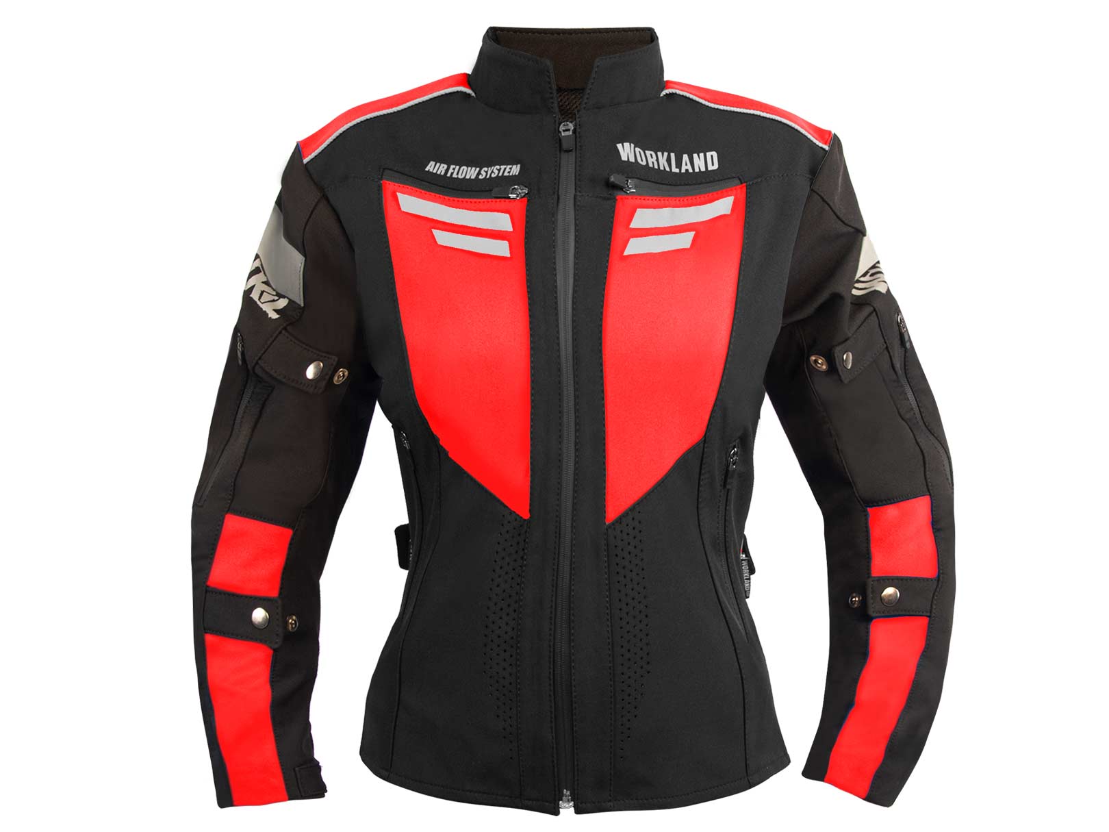 Chamarra moto mujer impermeable protecciones biker WKL 85 NR — imagen 8