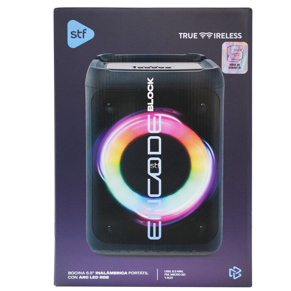 Bocina Portatil Encode Block 6.5 STF 10W 2hrs Uso Funcion Tws — imagen 5