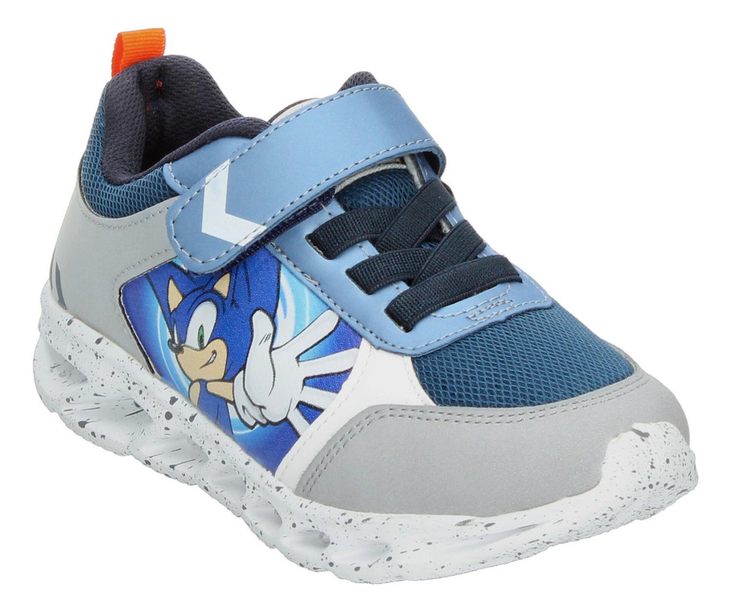 Tenis Sonic Niño Cinta Adhesiva Luz Azul Infantil T18-22 — imagen 5