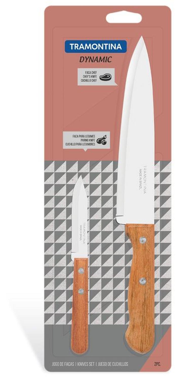 Juego de Cuchillos Tramontina Dynamic 2 Pzas Madera — imagen 1