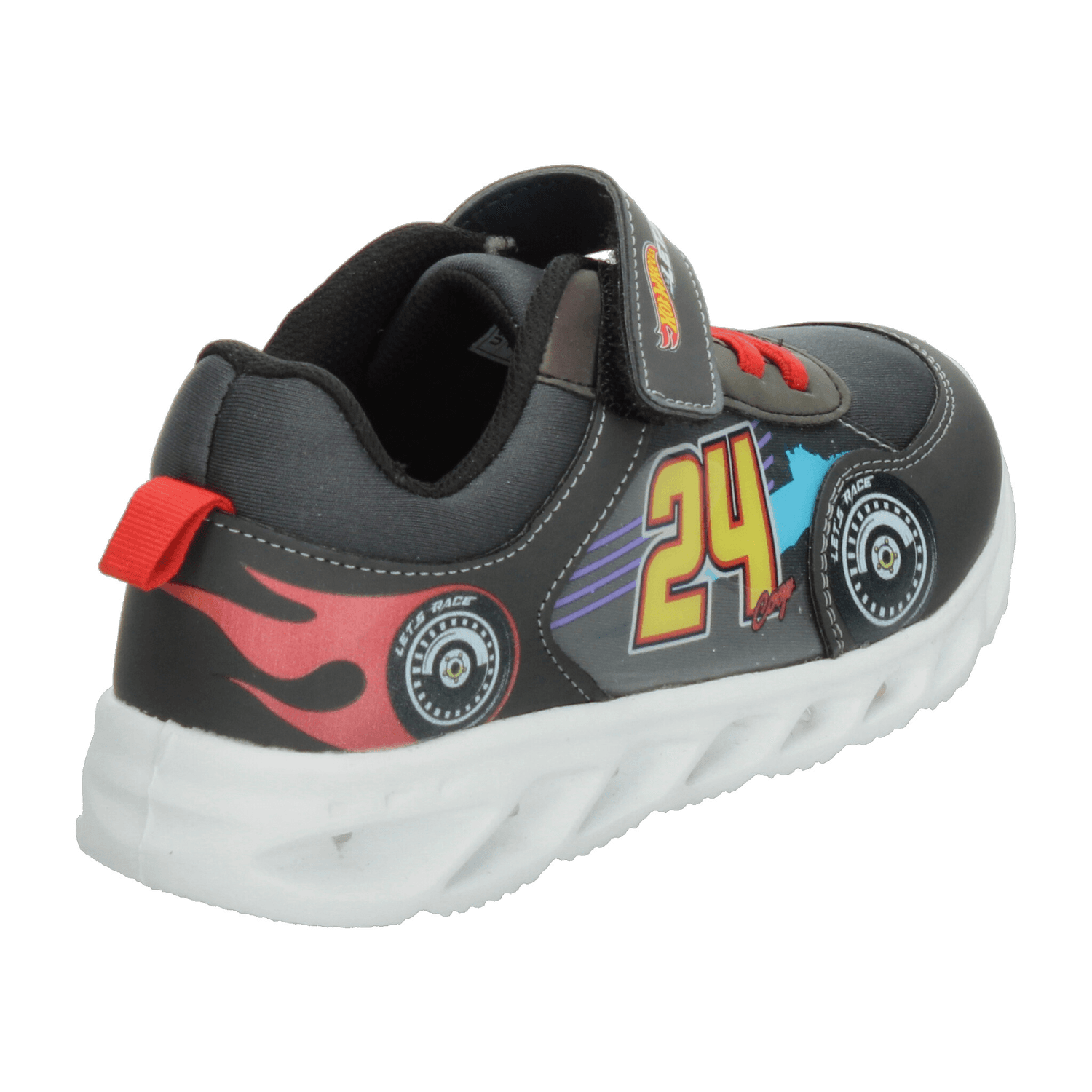 Tenis Niño Bebé Hot Wheels Negro Luz Led Infantil T15-18 — image 4