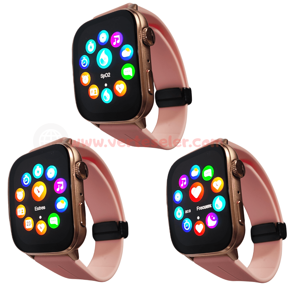 G-Tide S6 Pro Smartwatch – Innovación, llamada, notificaciones, correas metálicas,deportes,salud.Dorado. — imagen 10