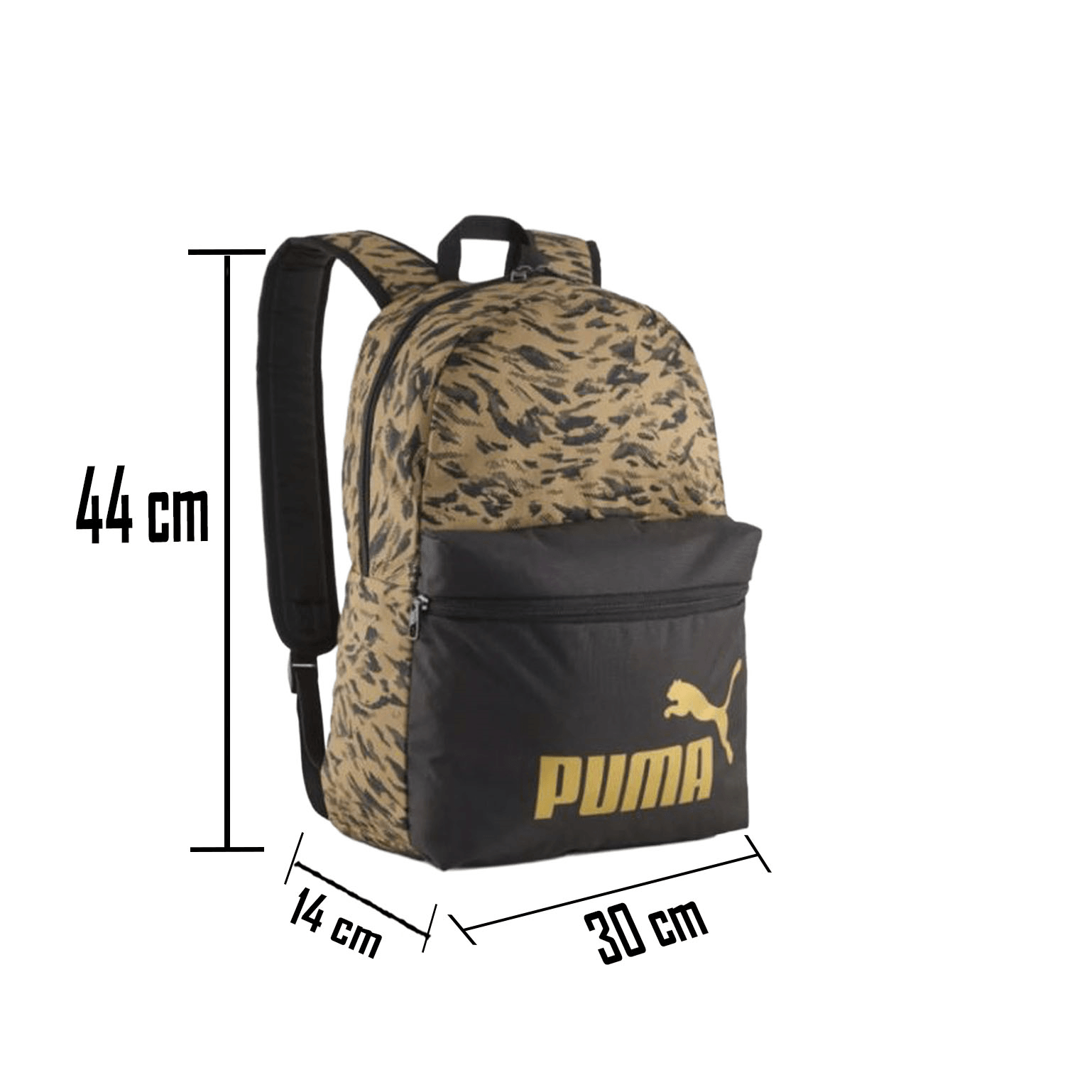 Mochila Puma Phase Unisex Escolar Negro Dorado Unisex 19L — imagen 5