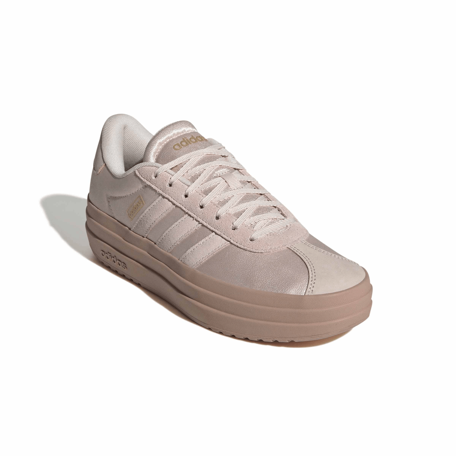 Tenis Adidas VL Court Bold Dama Oro Rosa Casual Para Mujer — imagen 3