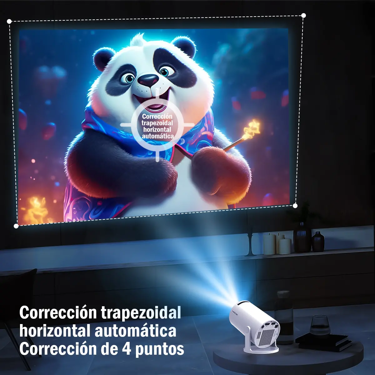 Proyector Portátil LED HD Compatible con HDMI y USB — imagen 8