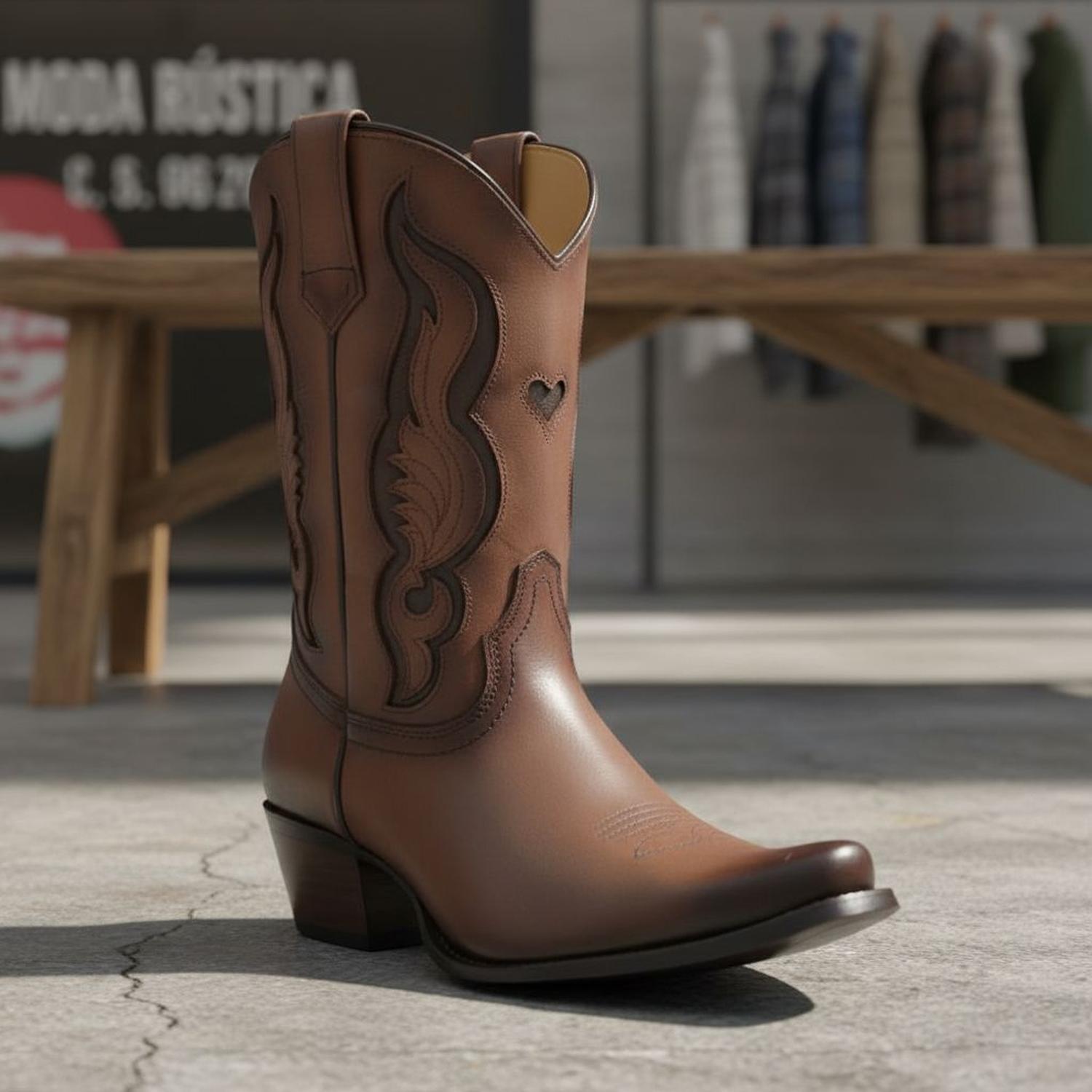 BOTA DAMA JC MCCOY VAQUERA PIEL VACUNO 5Cm 1258210 — imagen 1