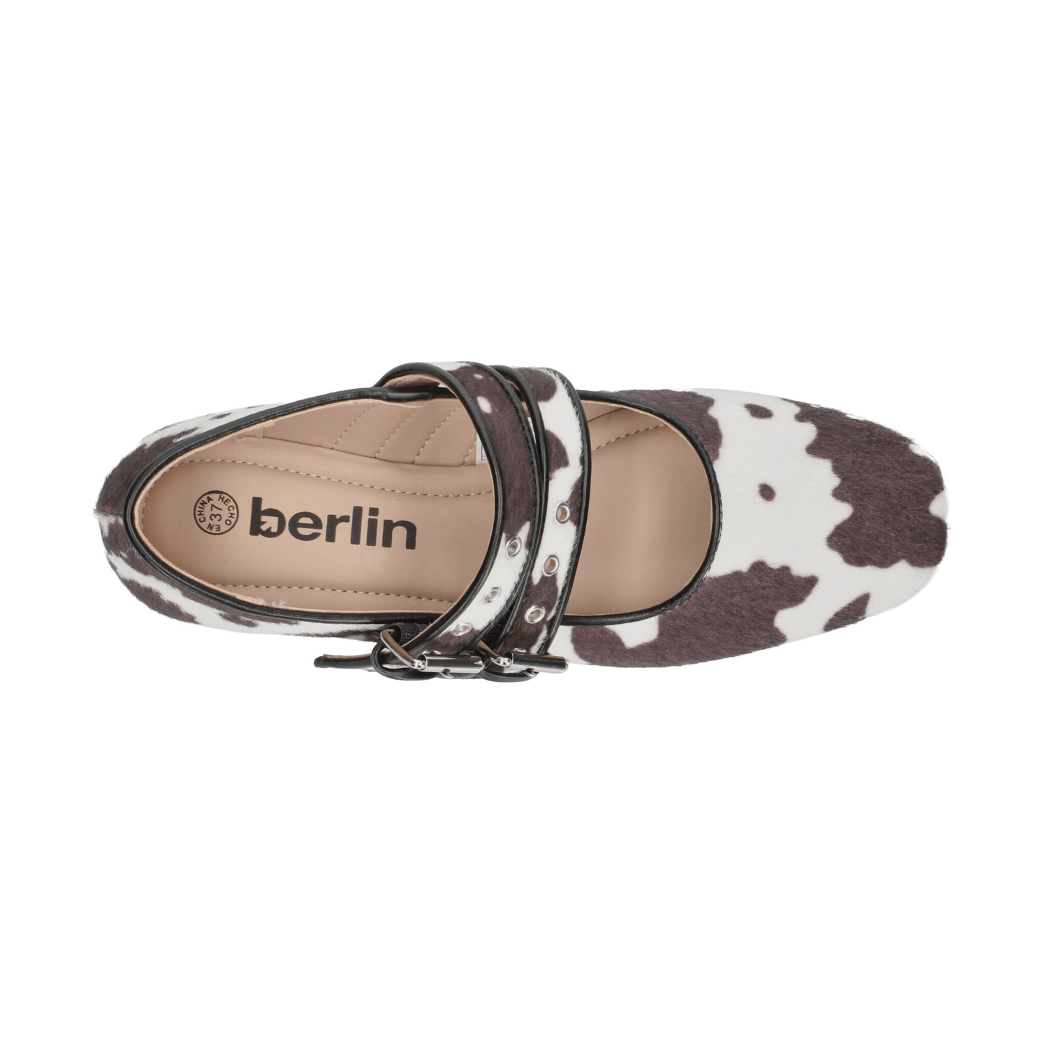 Flats Berlin Dama Animal Print Casual Hebilla Café Mujer — imagen 8