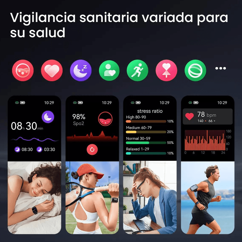 1HORA BOC062 Bocina Subwoofer y Smartwatch Filwans GTS Mini Azul — imagen 10