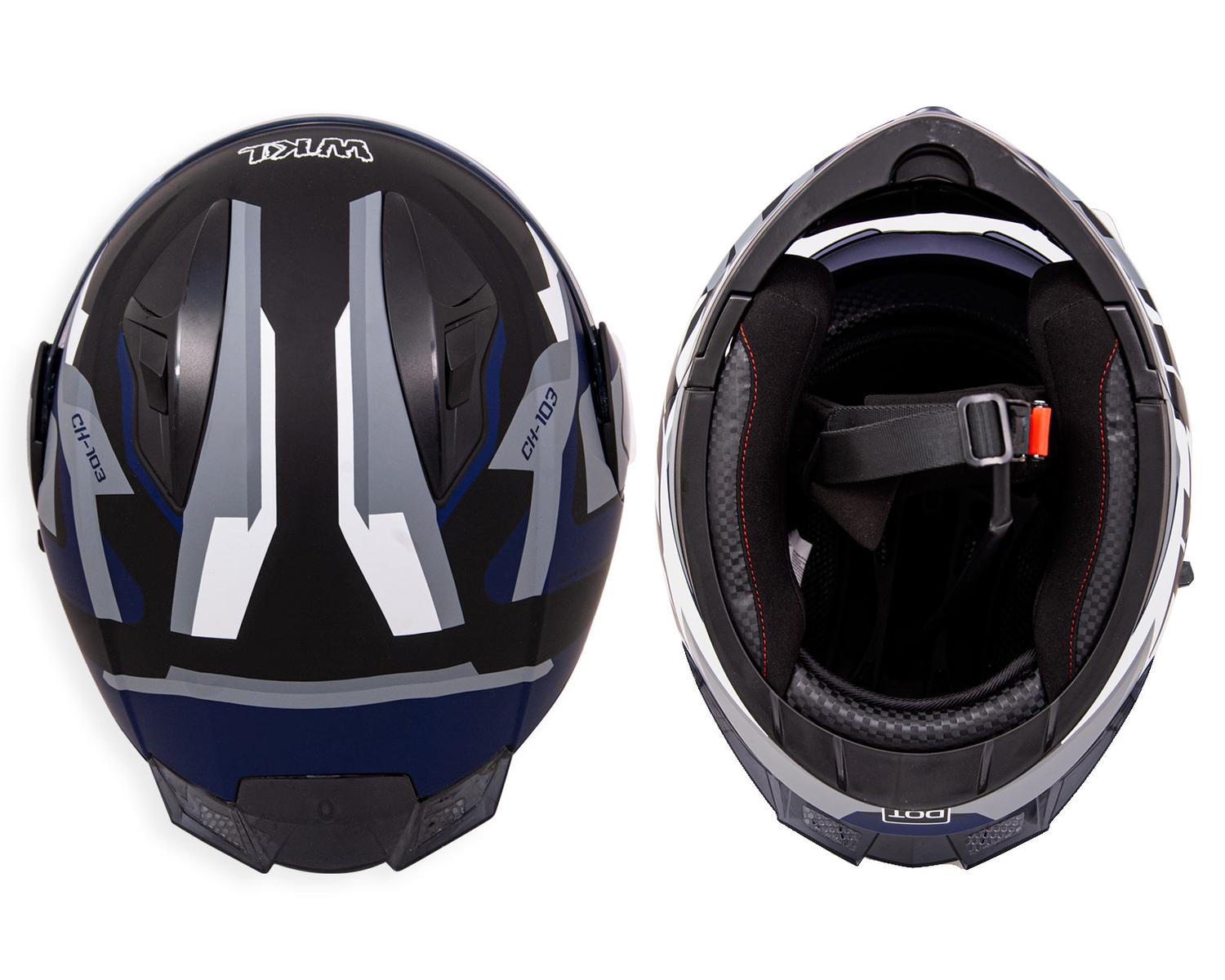 Casco Motocicleta Certificado Dot Abatible Vertex WKL Ch-103 — imagen 12