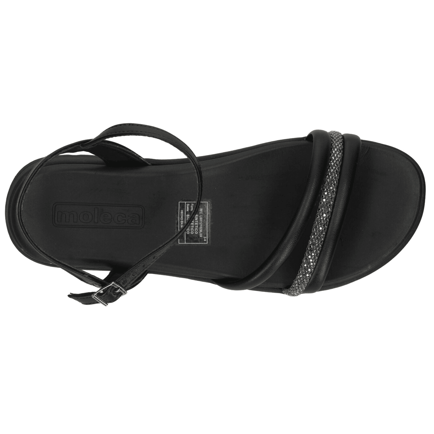 Sandalias Moleca Dama Casual Negro Mujer — imagen 8