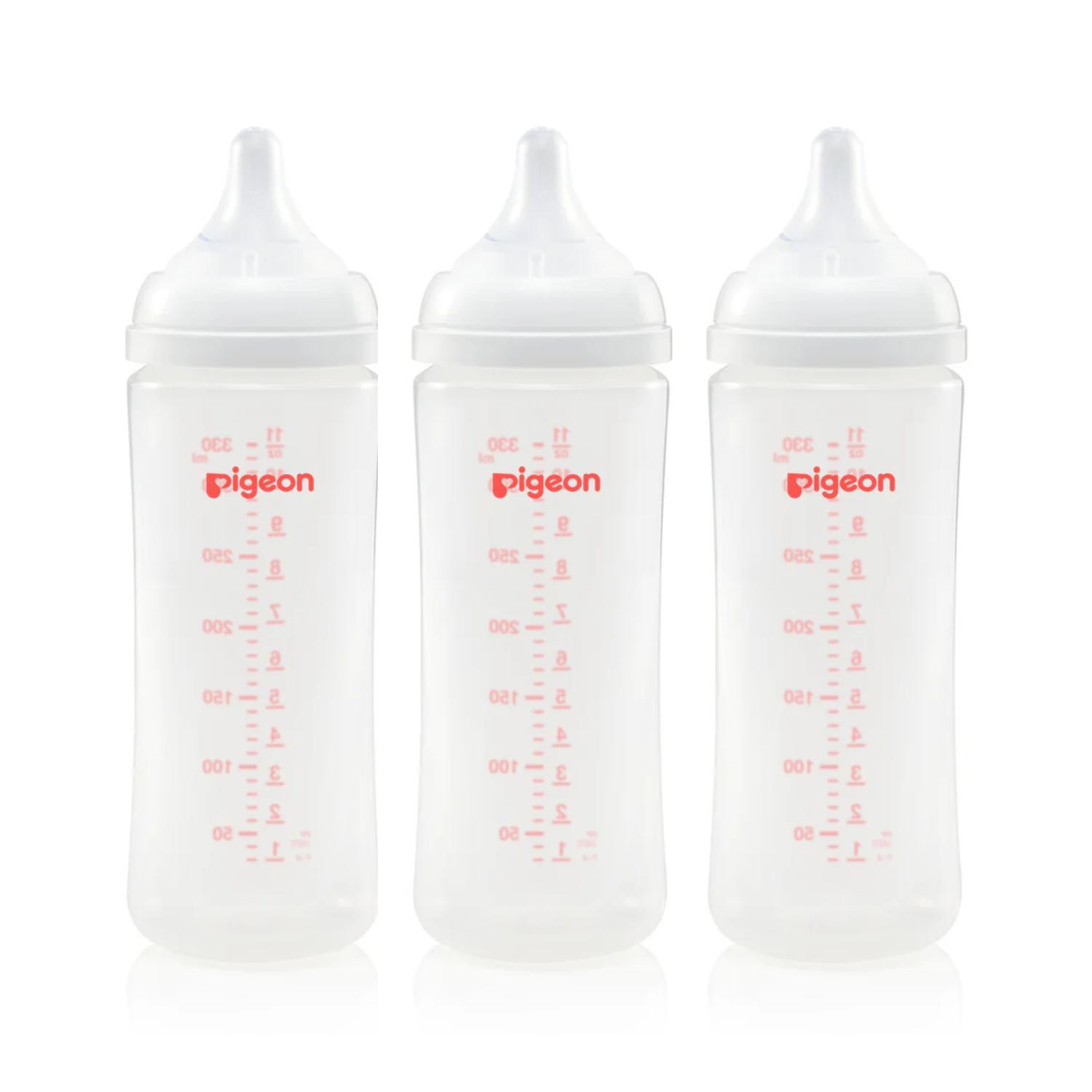 Pack 3 Biberones Pigeon Softouch 330ml/11oz Anticolicos 6m — imagen 1