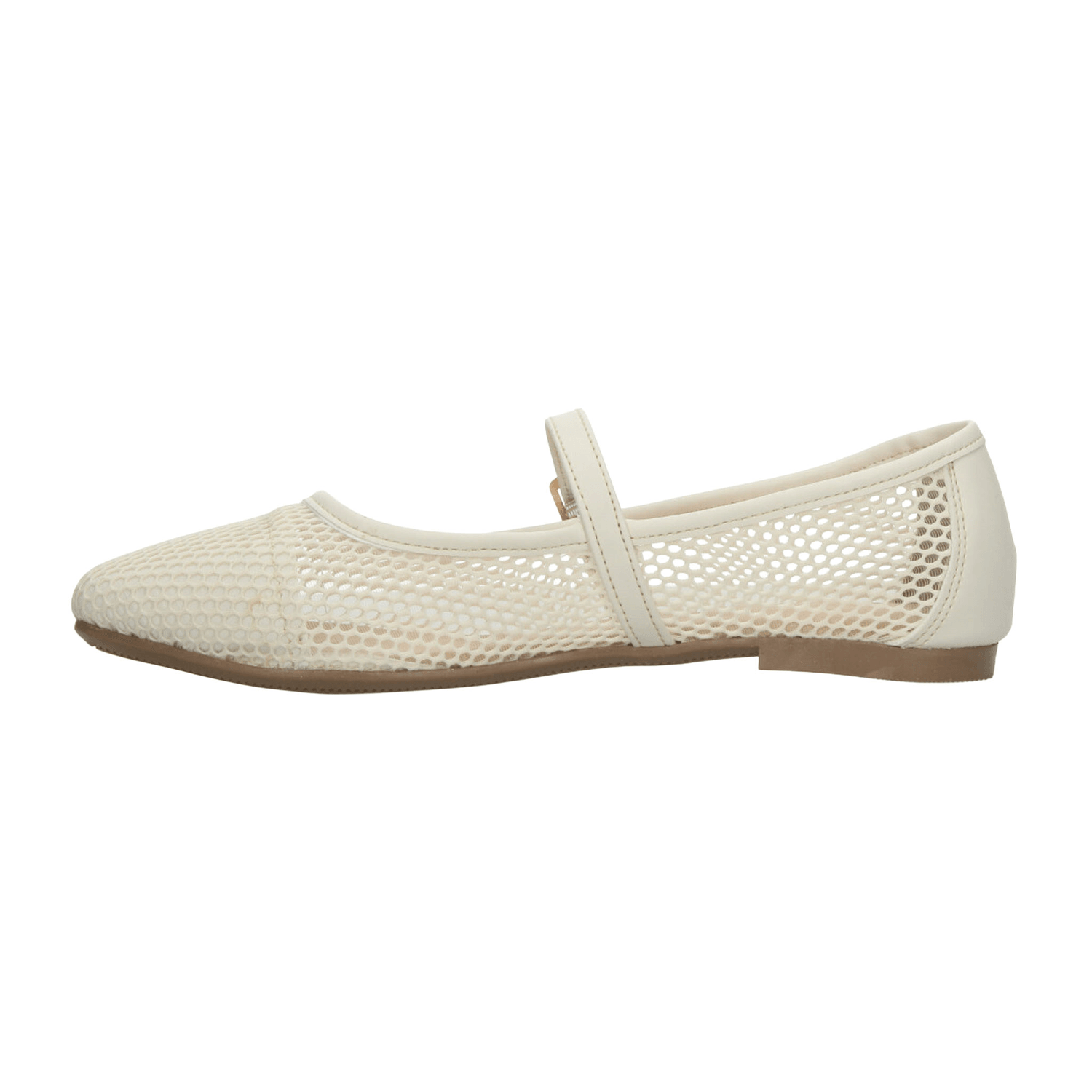 Flat Paulina Mary Jane Dama Casual Malla Blanco Mujer — imagen 5