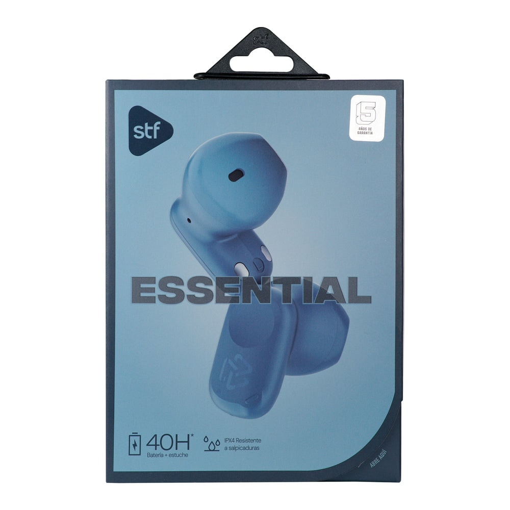 Audífonos Inalámbricos Tws Essential STF 40hrs Uso Protección IPX4 Azul — imagen 12