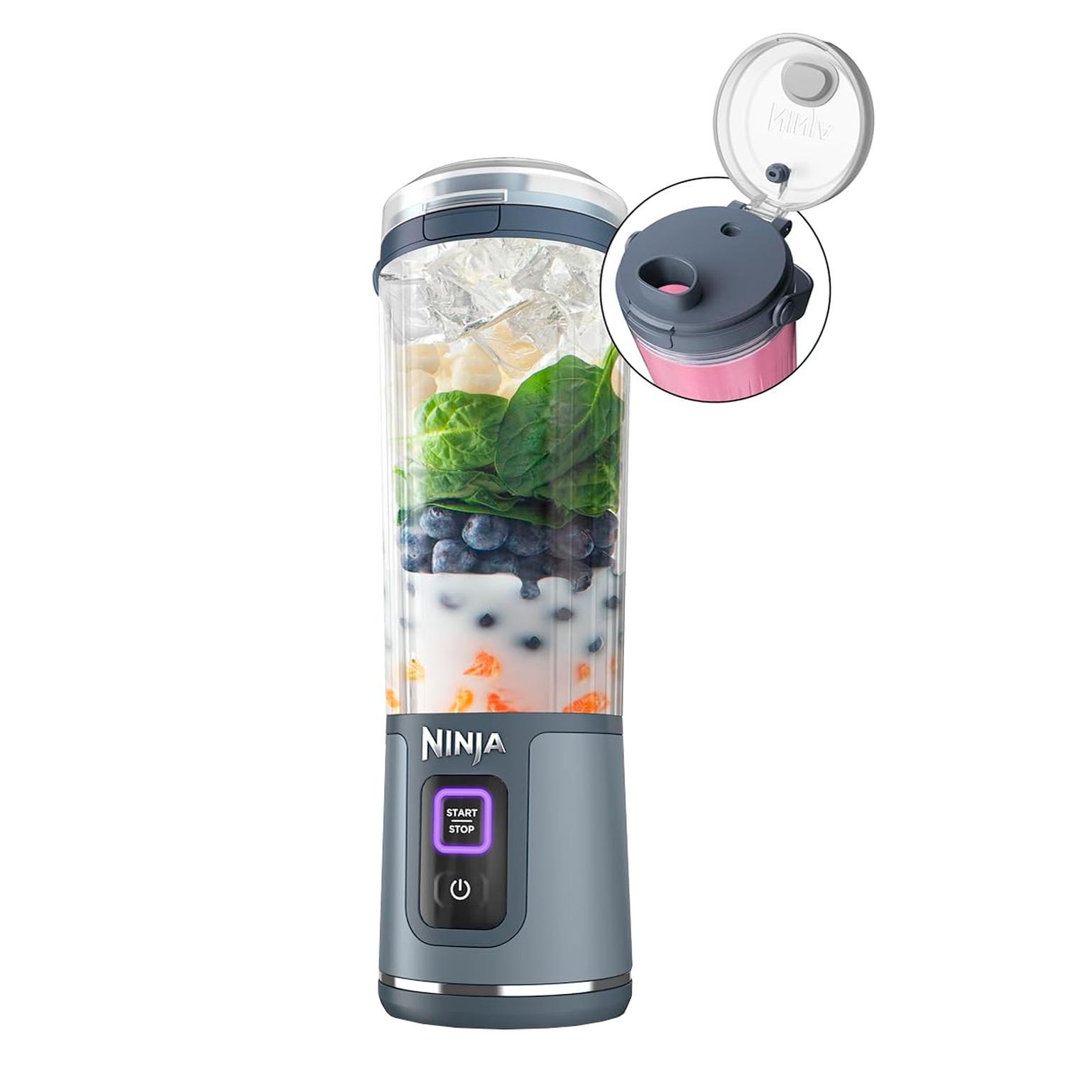Licuadora Personal Para Batidos Ninja Bc155 Blast Batidora Portátil, Recargable, 18 Onzas Color Gris — imagen 1