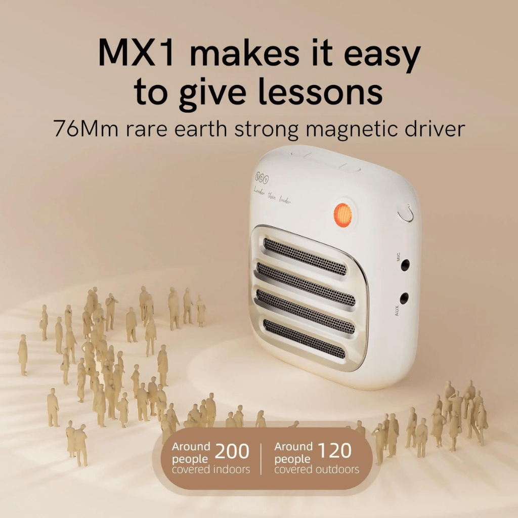 Bocina QCY Bluetooth con Diadema Amplifica Voz, Música, Batería hasta 28 Horas. — imagen 6