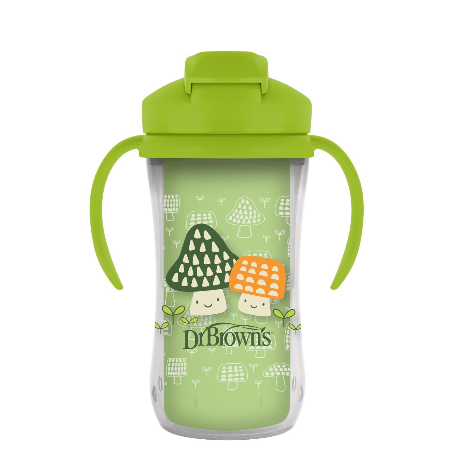 Vaso Entrenador Térmico 10oz con Popote Dr. Brown’s Verde — imagen 2