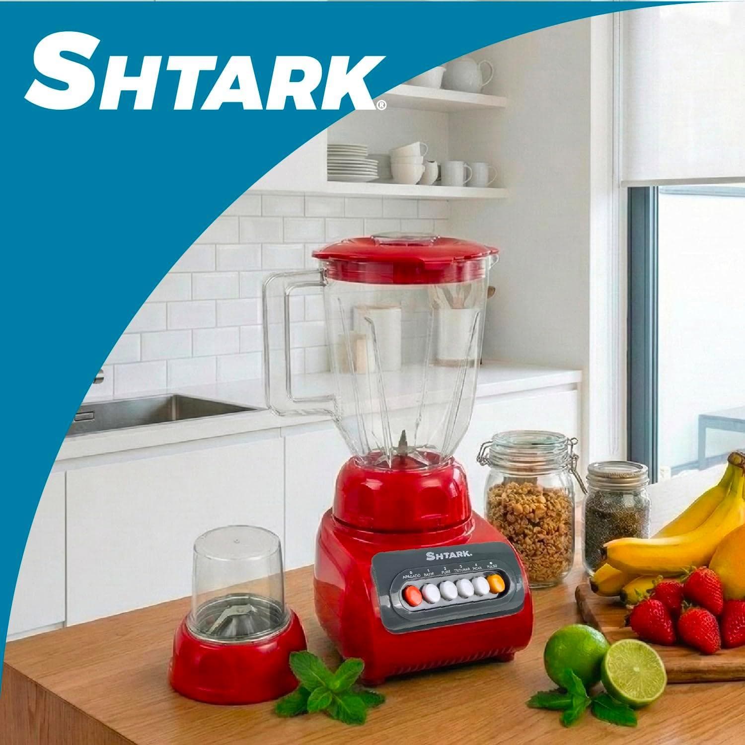 Licuadora Shtark 500W 1.5L con Vaso y Molinillo Rojo — image 2