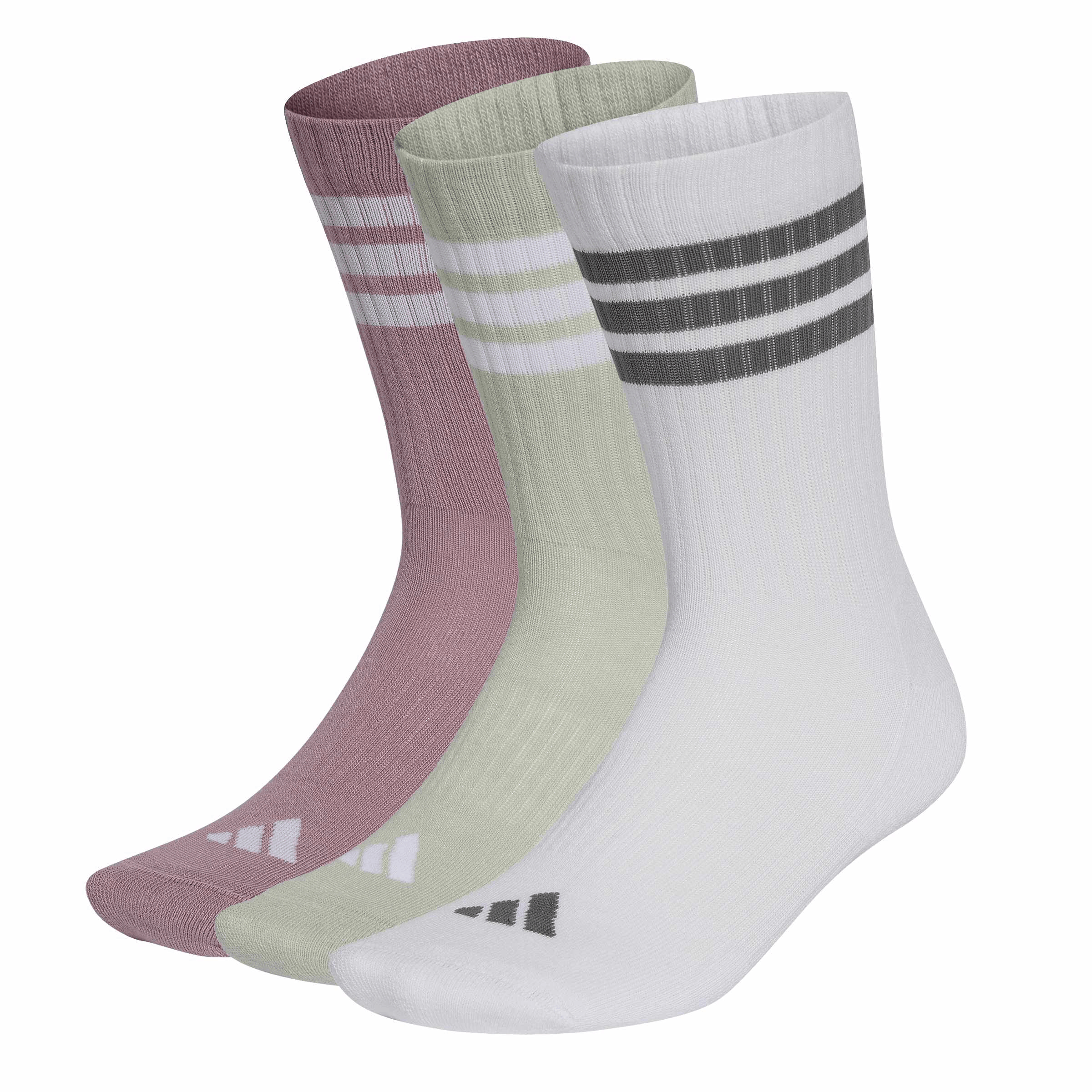 Calcetas Adidas Dama 3 Pares Acolchados Largos Multicolor Mujer — imagen 10
