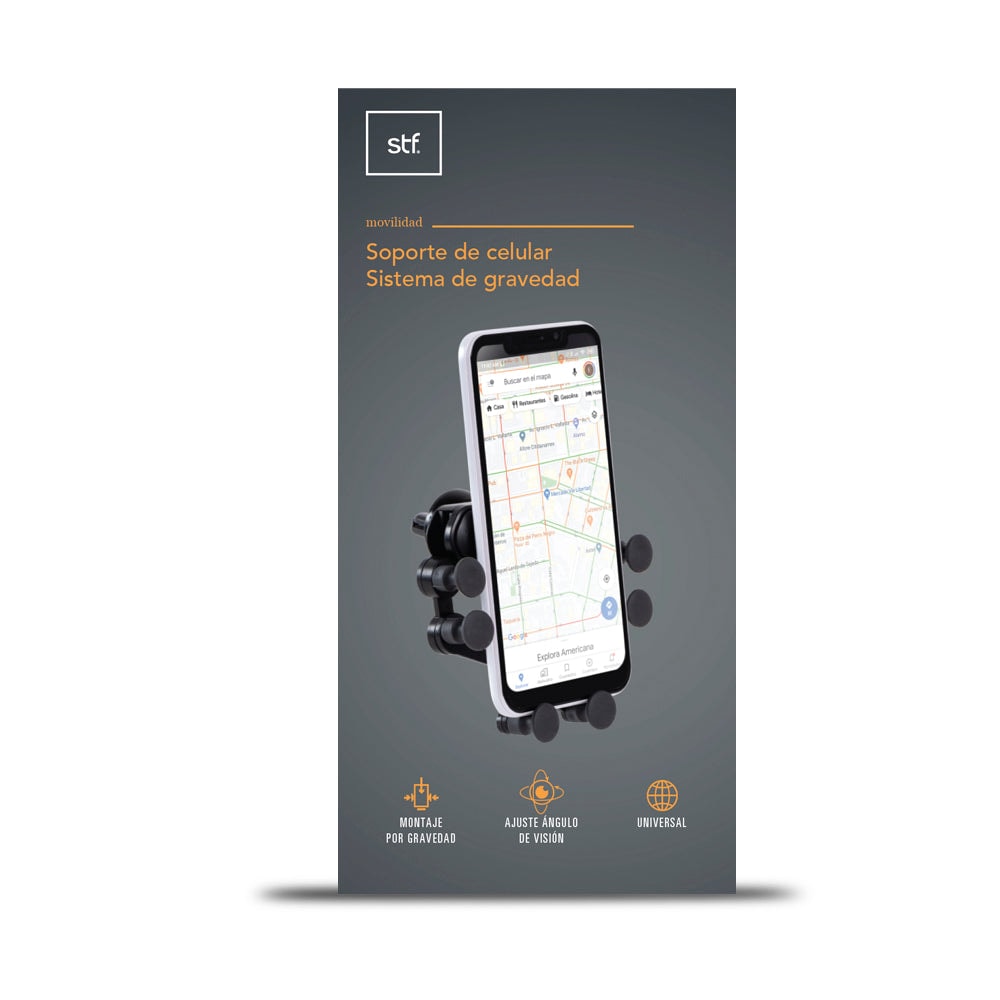 Soporte Celular Auto Gravedad Universal Ajustable Visión — imagen 6