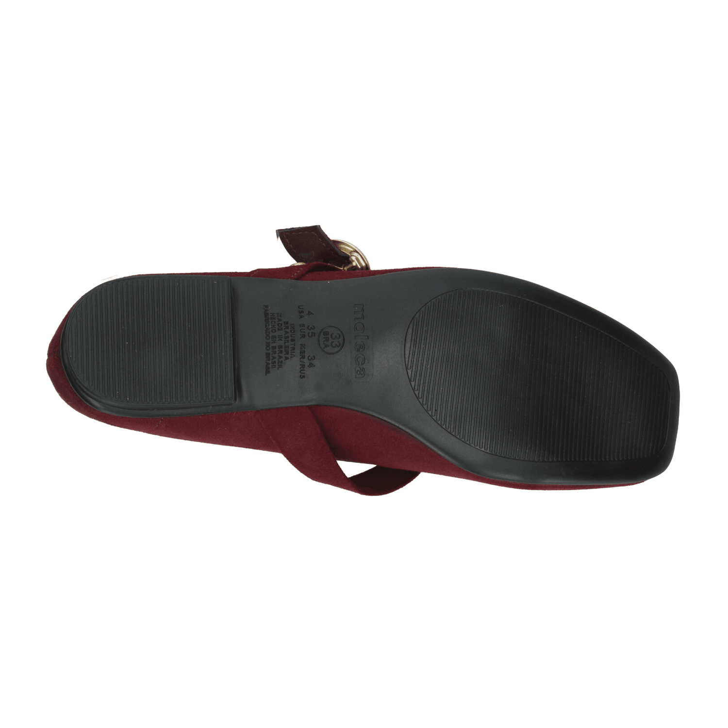 Flats Moleca Dama Casual Mary Jane Hebilla Rojo Mujer — imagen 9