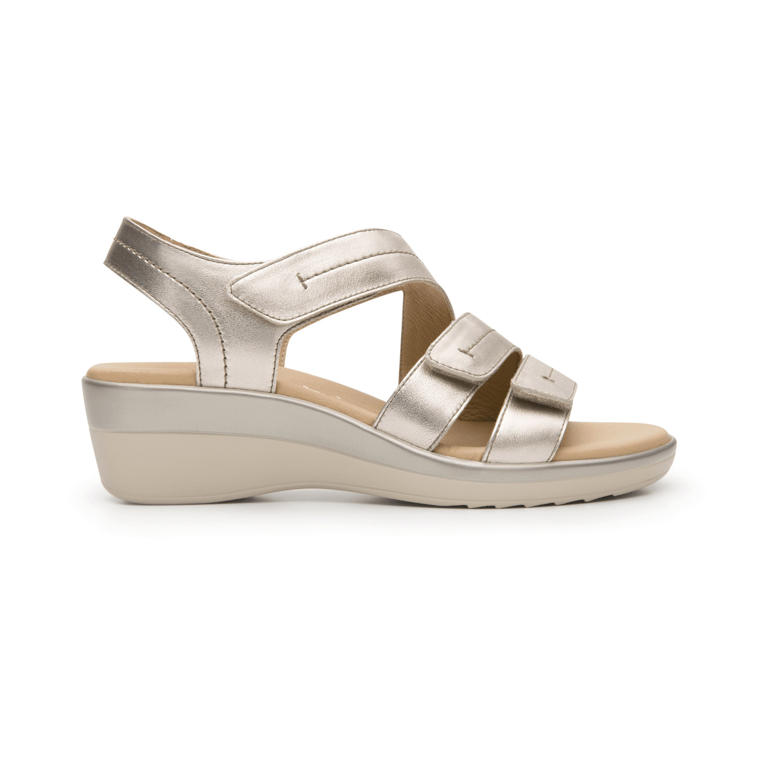 Sandalias Dama Flexi Dorado Casual Mujer — imagen 2