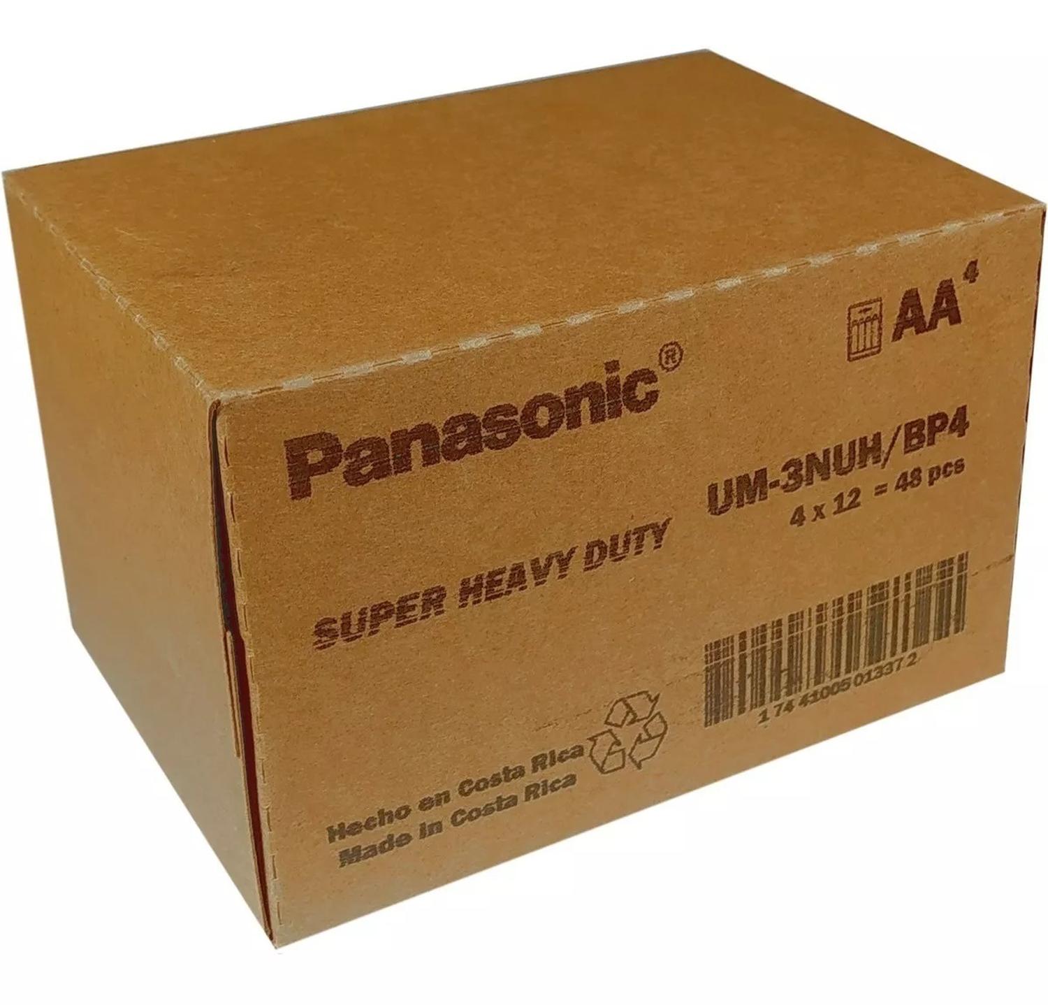 PILA PANASONIC CARBON ZINC AZUL AA CON 48 UNIDADES 1.5V — imagen 3