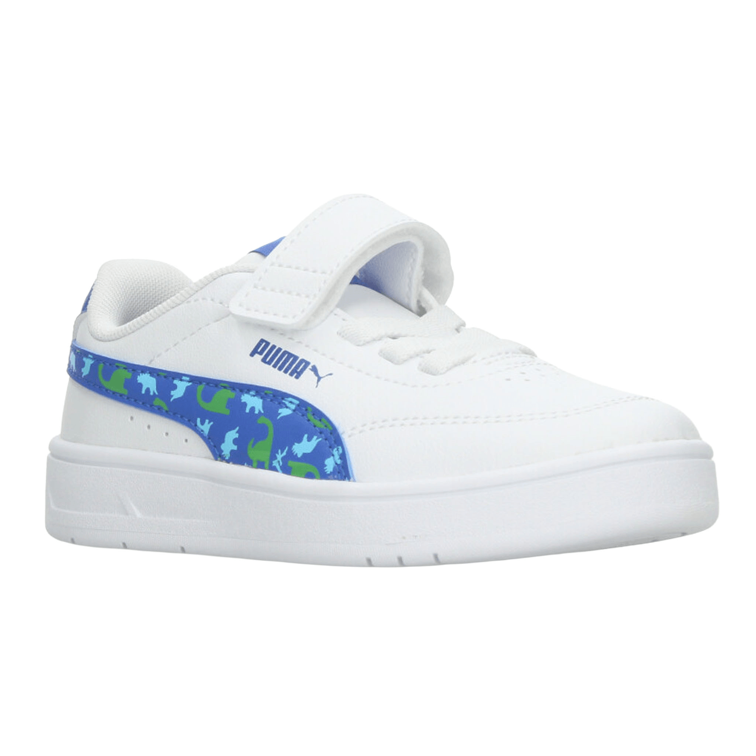 Tenis Puma Court Classic Clean Niño Azul Casual Infantil T16-22 — imagen 3