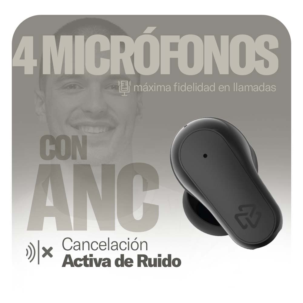 Audífonos Inalámbricos Tws One Plus STF 36hrs Uso ANC/ENC 4 Microfonos Proteccion IPX4 Negro — image 6