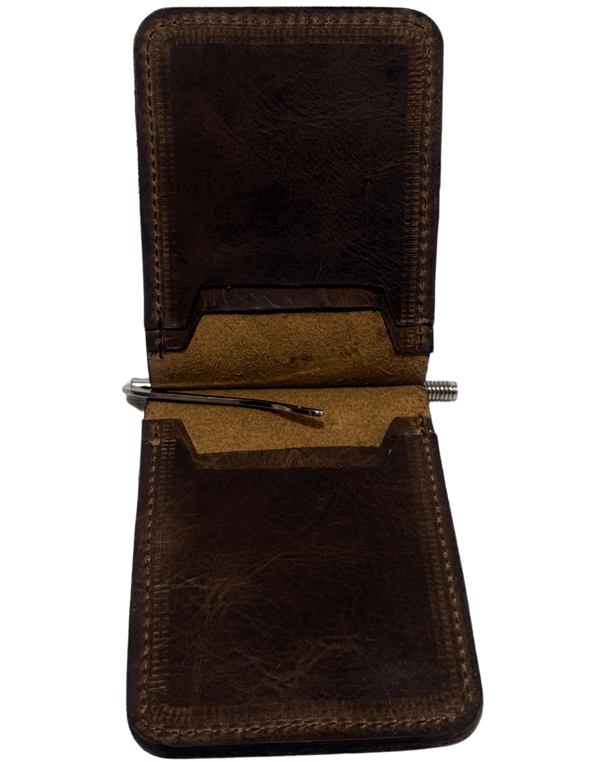 Tarjetero De Piel Con Clip Para Billetes Minimalista — imagen 3