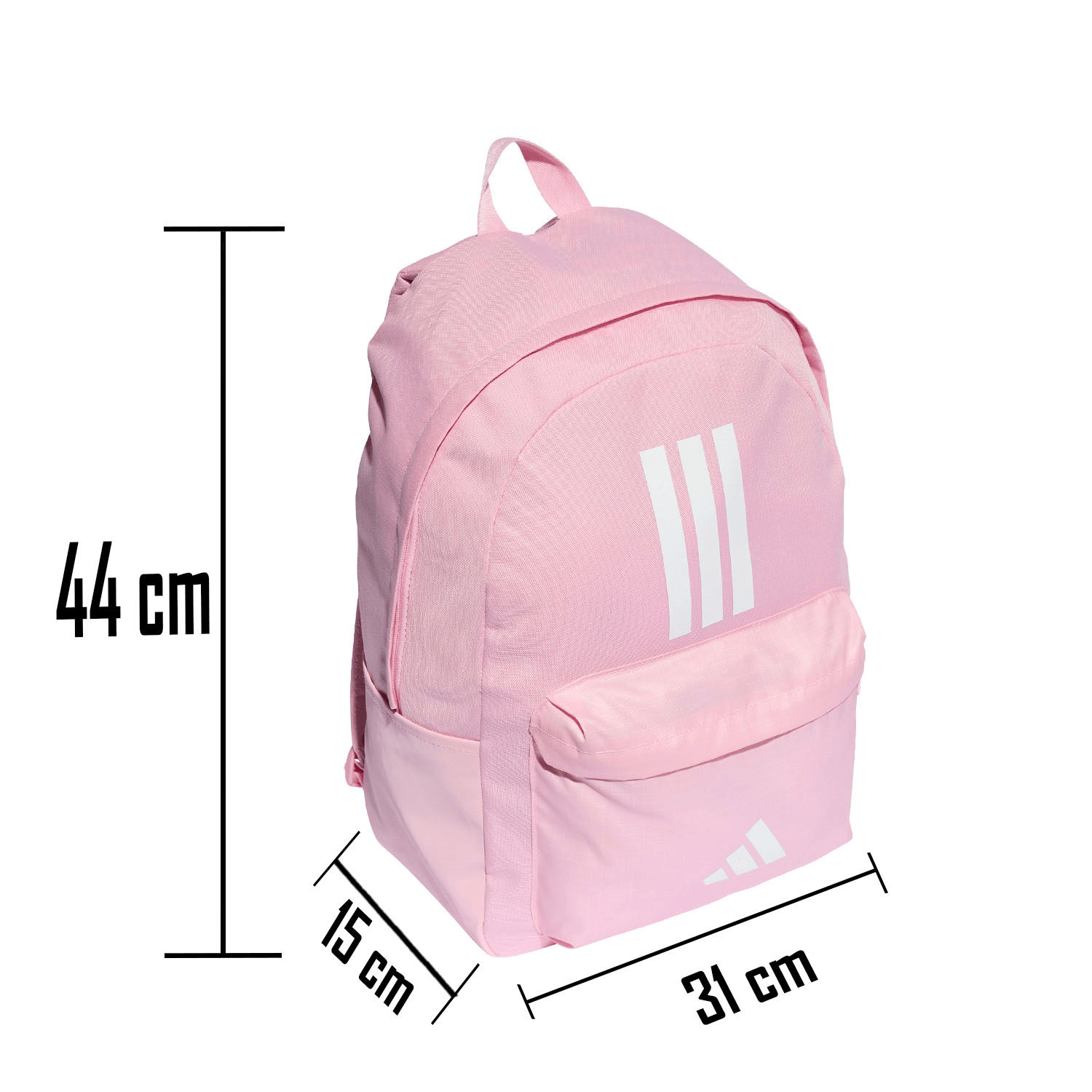 Mochila Adidas Classic 3 Bars Dama Rosa Escolar Para Mujer — imagen 3