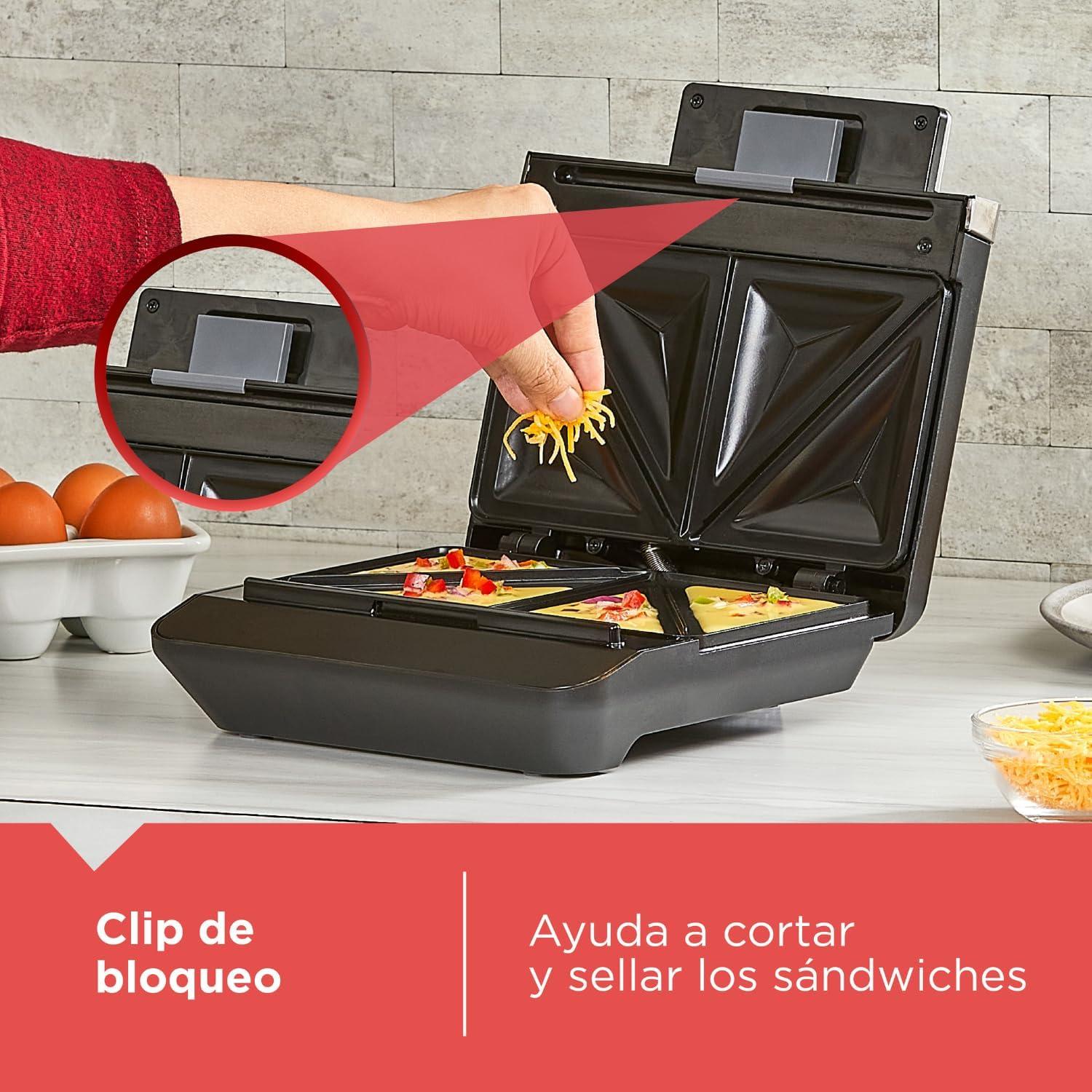 Sandwichera Black+Decker SM602F 750 W para 2 Sandwiches — imagen 5
