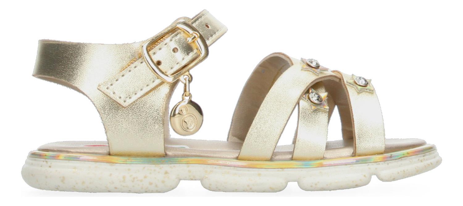 Sandalias Mini Burbujas Niña Casual Dorado Infantil T15- 22 — imagen 1