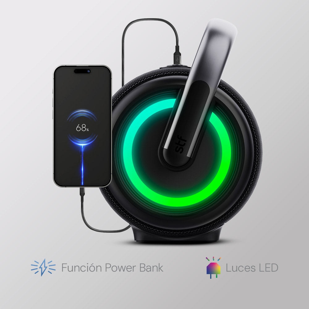 Bocina Portatil Boost Power STF 80W 7hrs Uso Funcion Tws con Power Bank — imagen 5