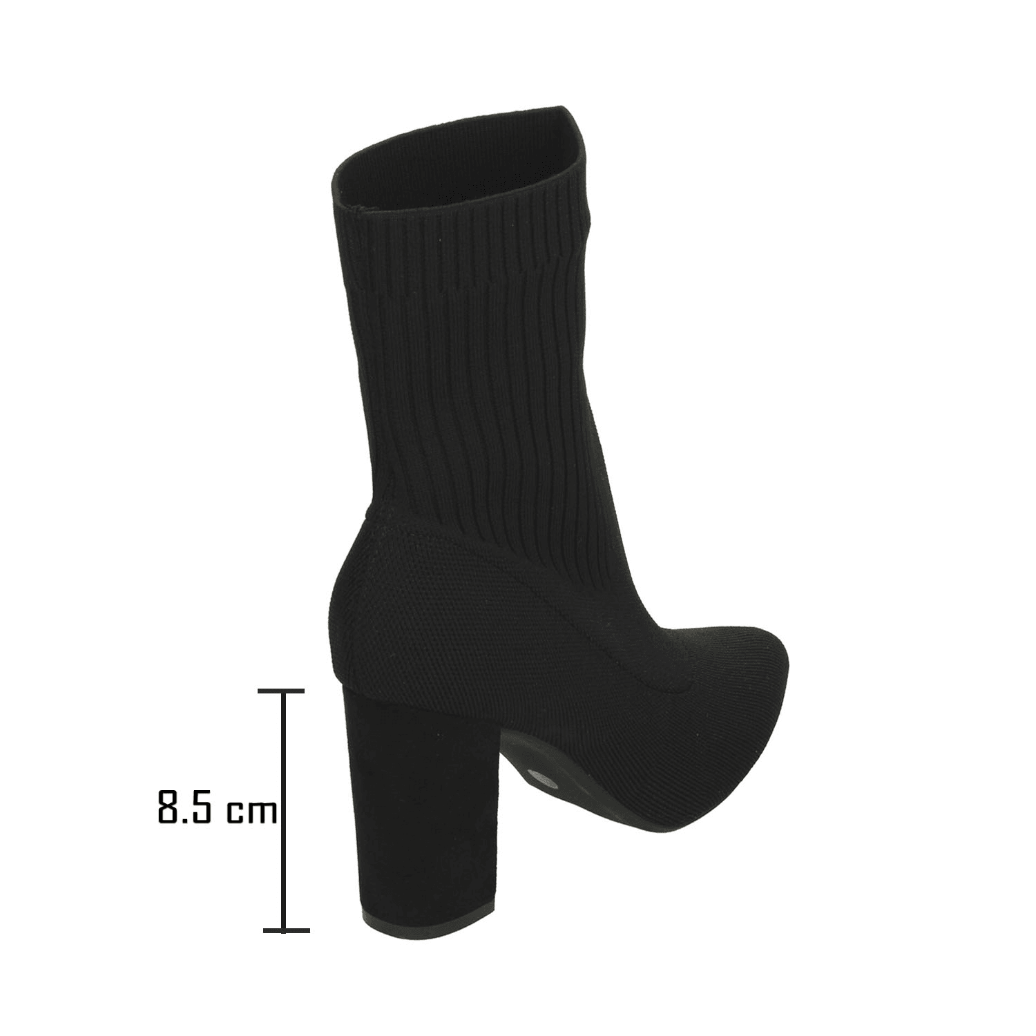 Botín Perugia Dama Casual Tacón Tipo Calcetín Negro Mujer — imagen 3