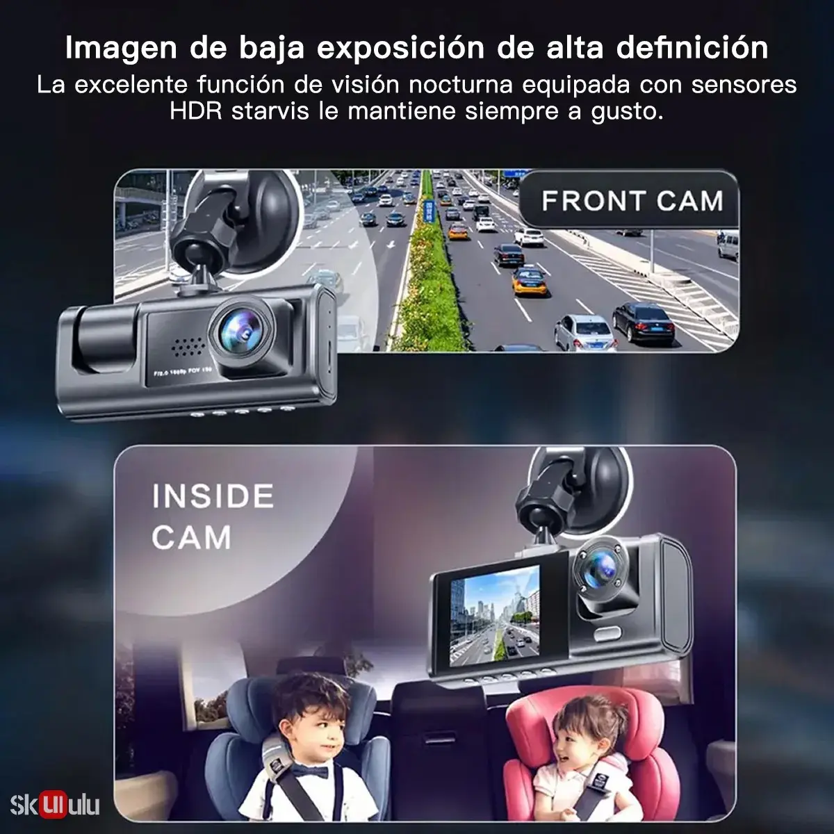 Cámara Dashcam para Automóvil Full HD con Grabación Continua — imagen 4