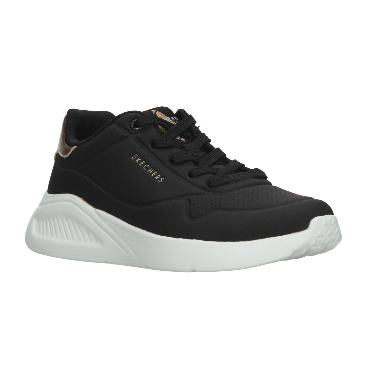 Tenis Skechers Uno Lite-Shimmer Dama Deportivo Negro Mujer — imagen 2