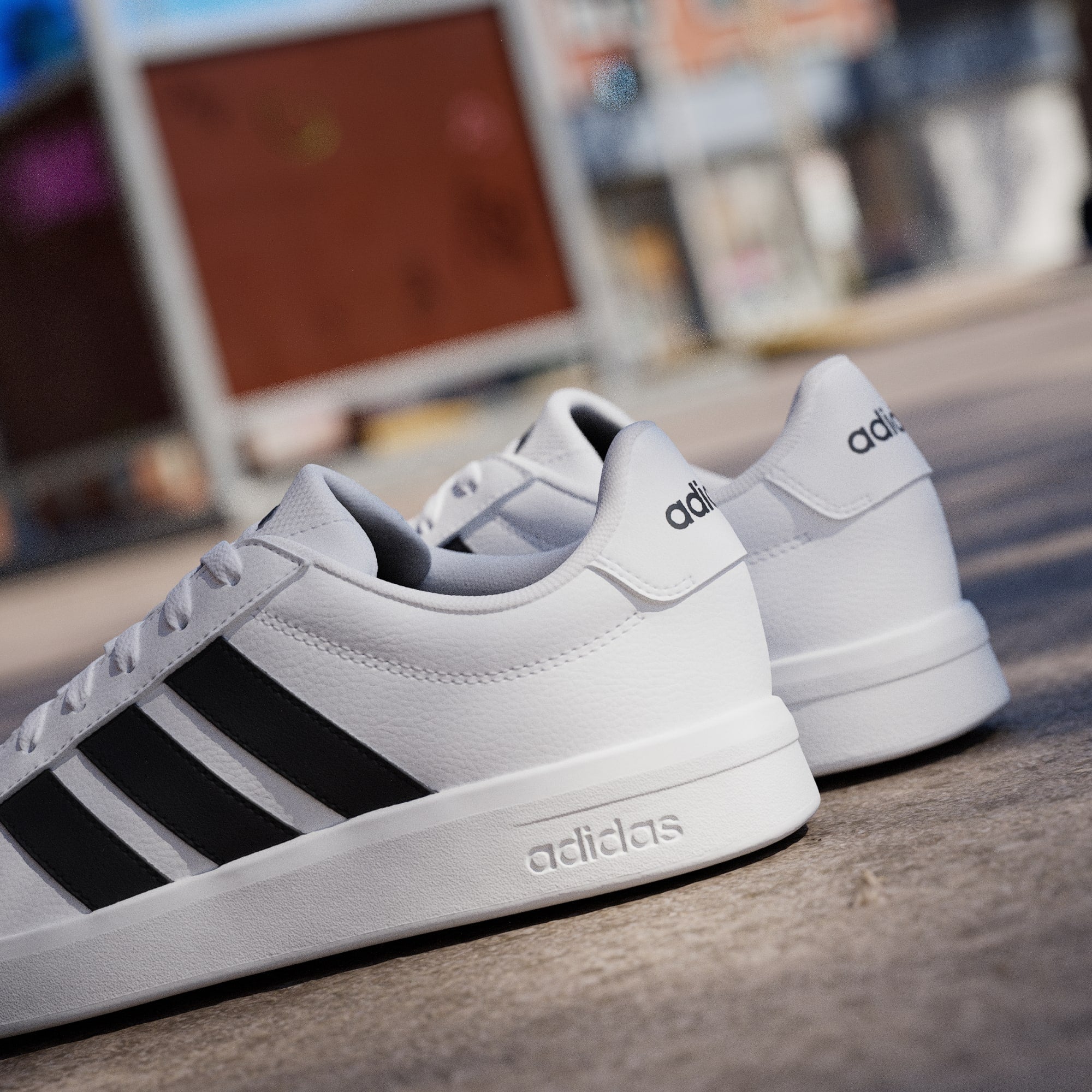 Tenis Adidas Grand Court Base 3.0 Blanco - Hombre — imagen 7