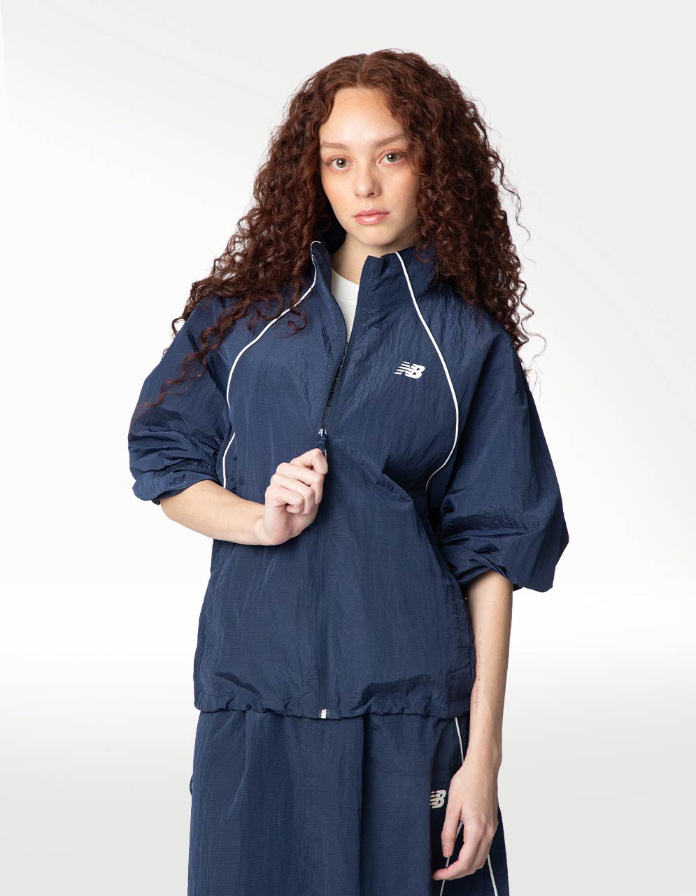 Chamarra New Balance Sport Legacy Azul - Mujer — imagen 2