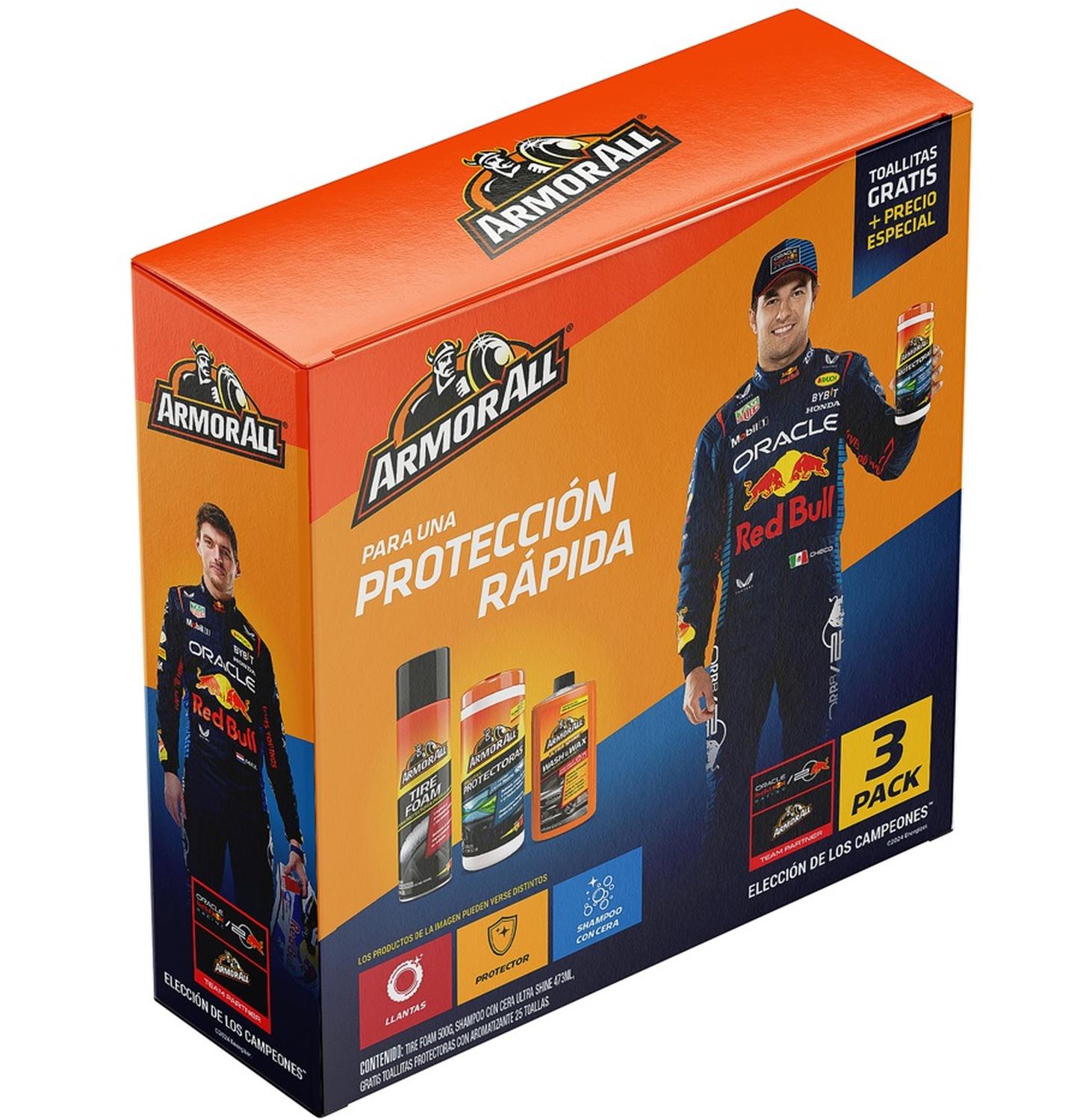 KIT COCHE SHAMPOO + TOALLAS + ESPUMA LLANTAS ARMOR ALL — imagen 1