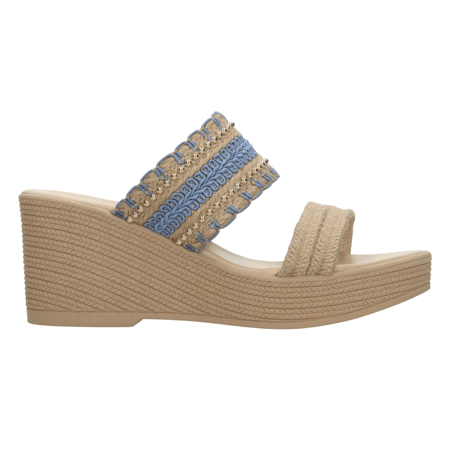 Sandalias Rojo Cereza Dama Casual Azul Mujer — imagen 1