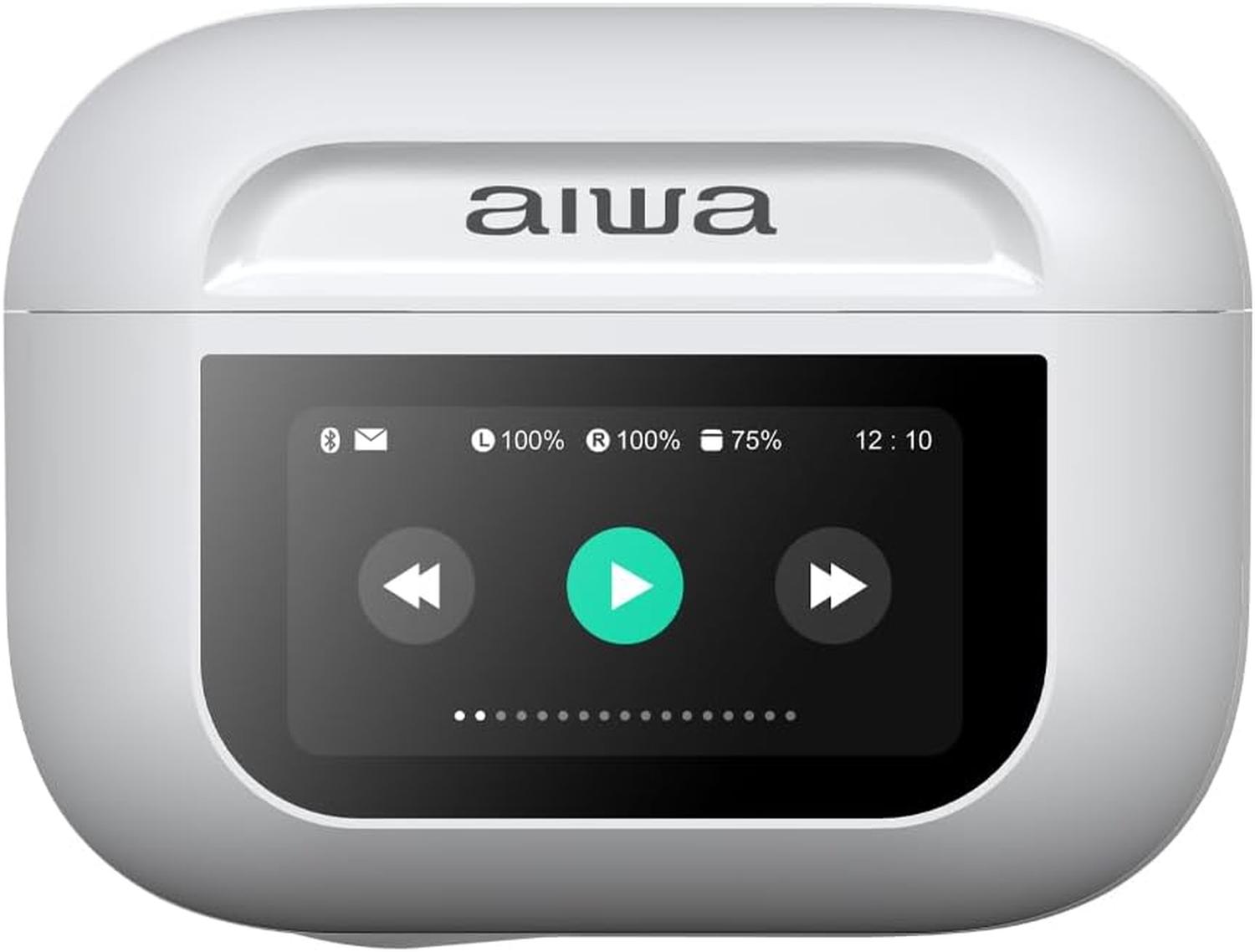 Auricular TWS Aiwa Inalámbrico Pantalla Blanco AWTWSGP — imagen 2