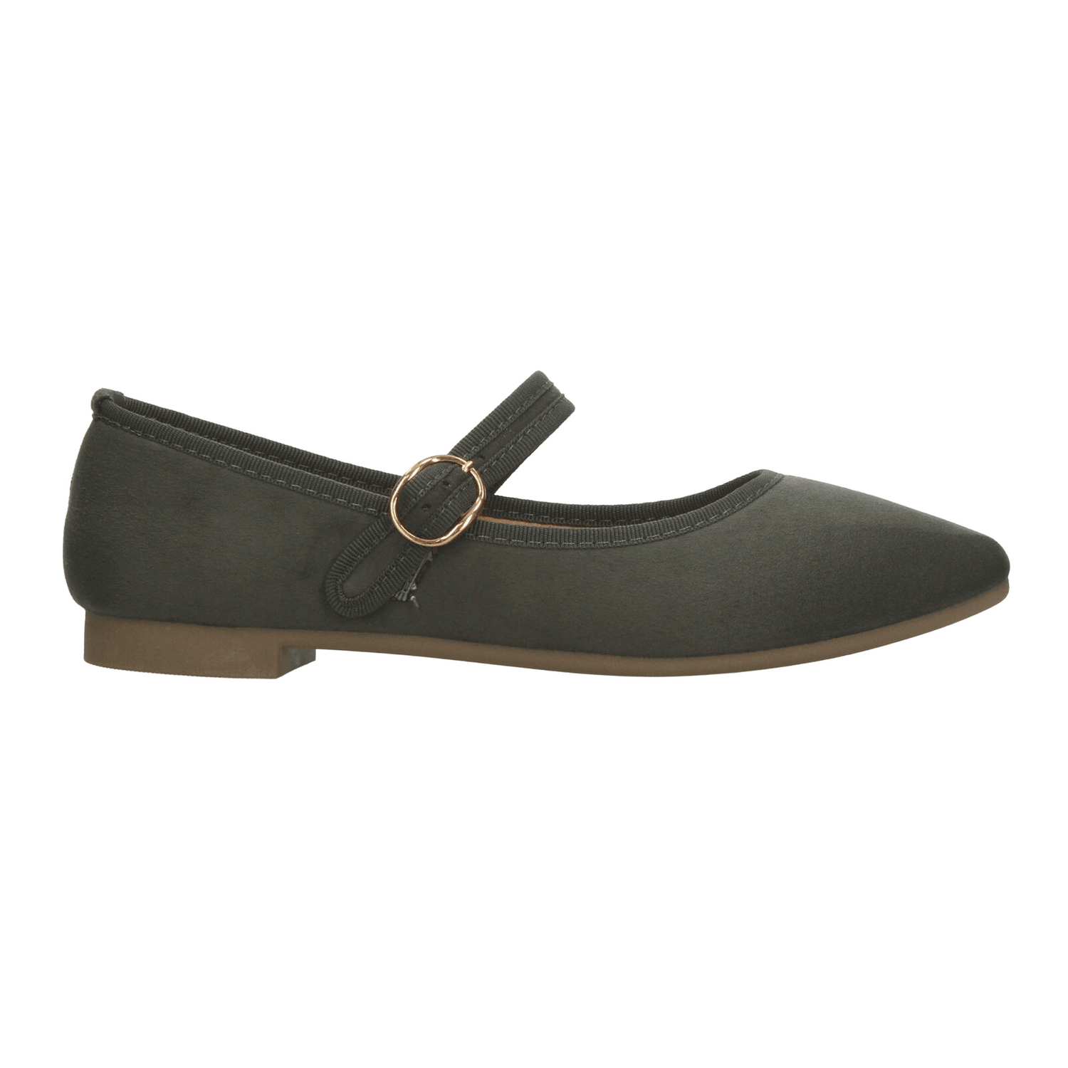 Flats Berlin Dama Casual Mary Jane Olivo Mujer — imagen 1