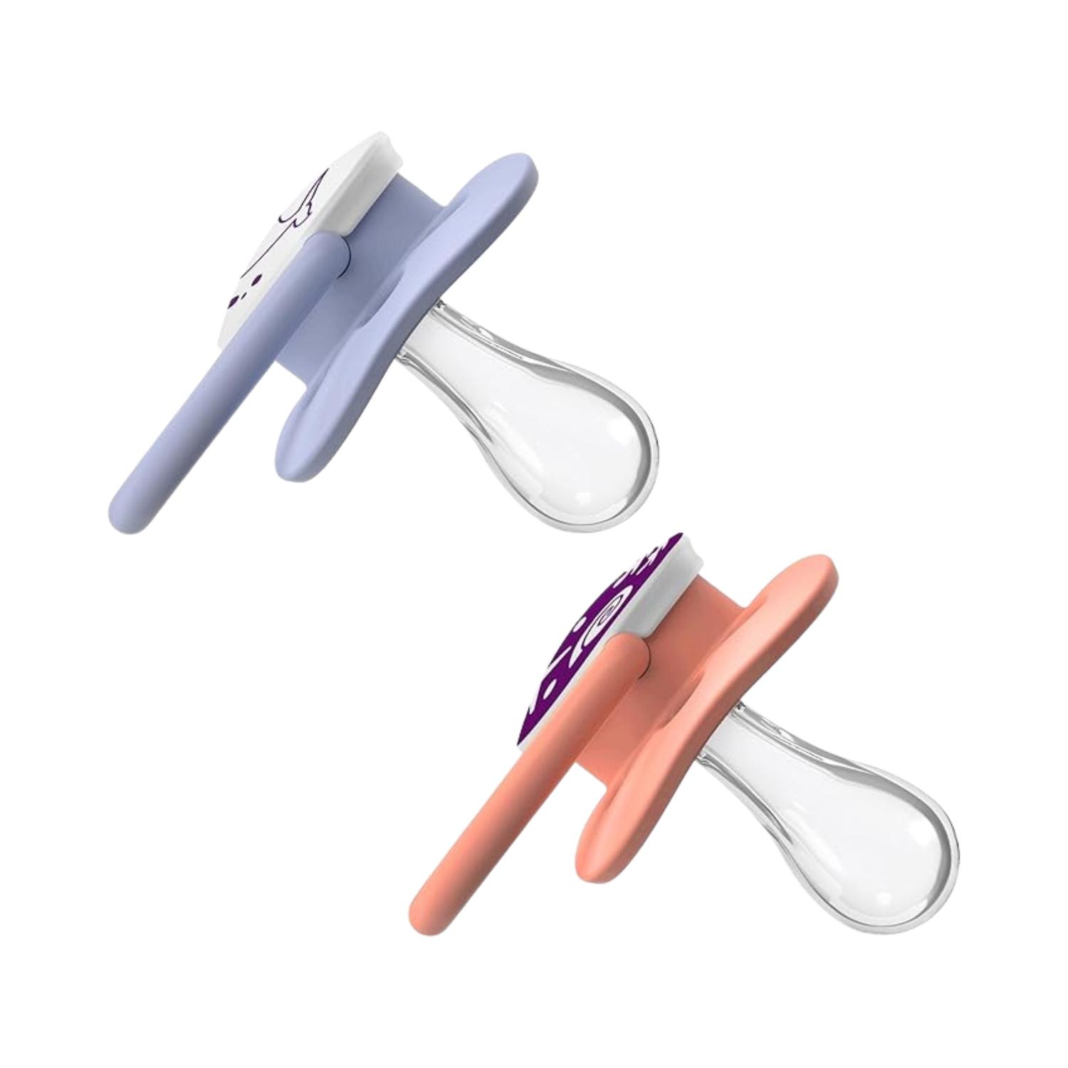 Set 2 Chupones Dr Brown's Advantage Glow In The Dark 0-6 Brilla En La Obscuridad Niña Nocturno Rosa Y Morado — imagen 3