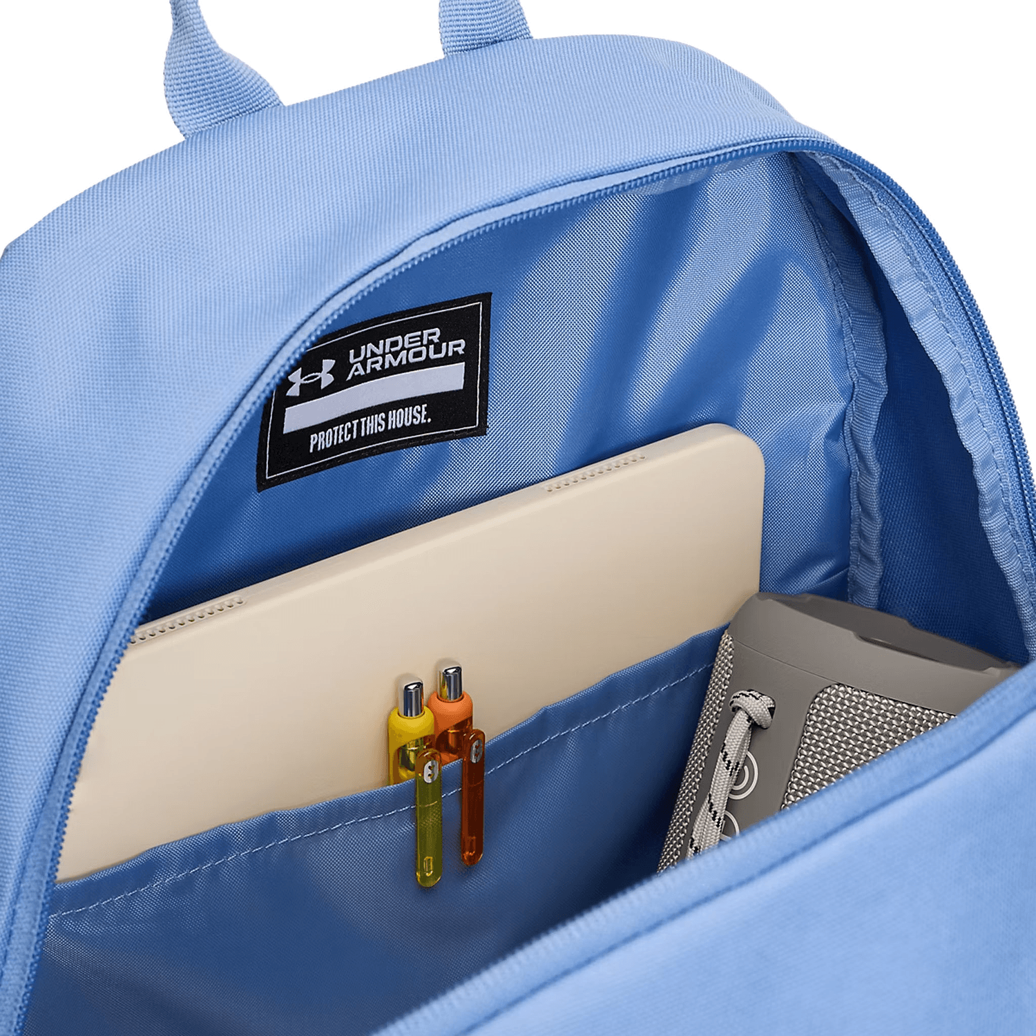 Mochila Under Armour Hustle Lite Azul Para Laptop Escolar Unisex 24L — imagen 4
