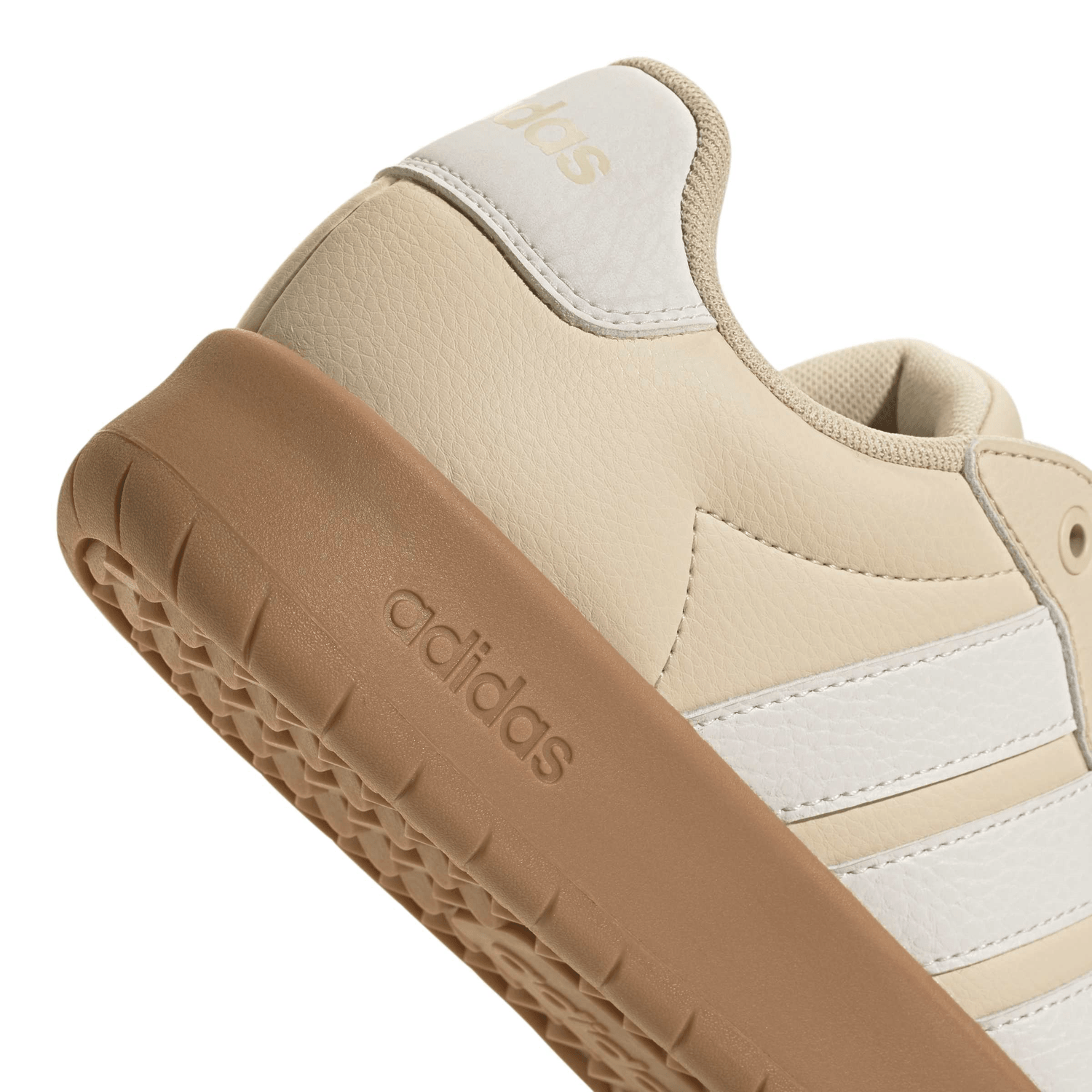 Tenis Adidas Barreda Dama Casual Cintas Gamuza Beige Mujer — imagen 6